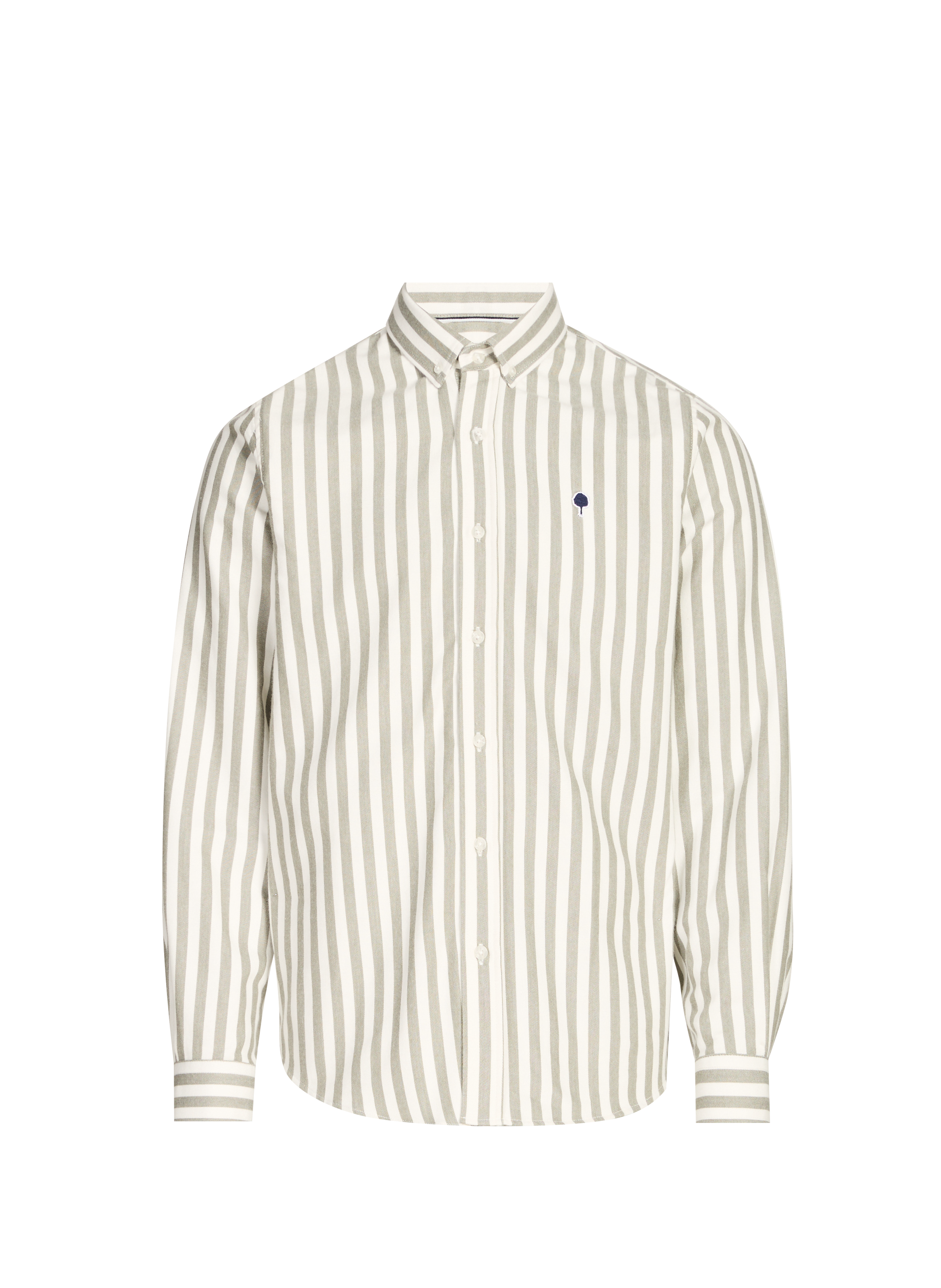 Straight striped cotton shirt FAGUO Green