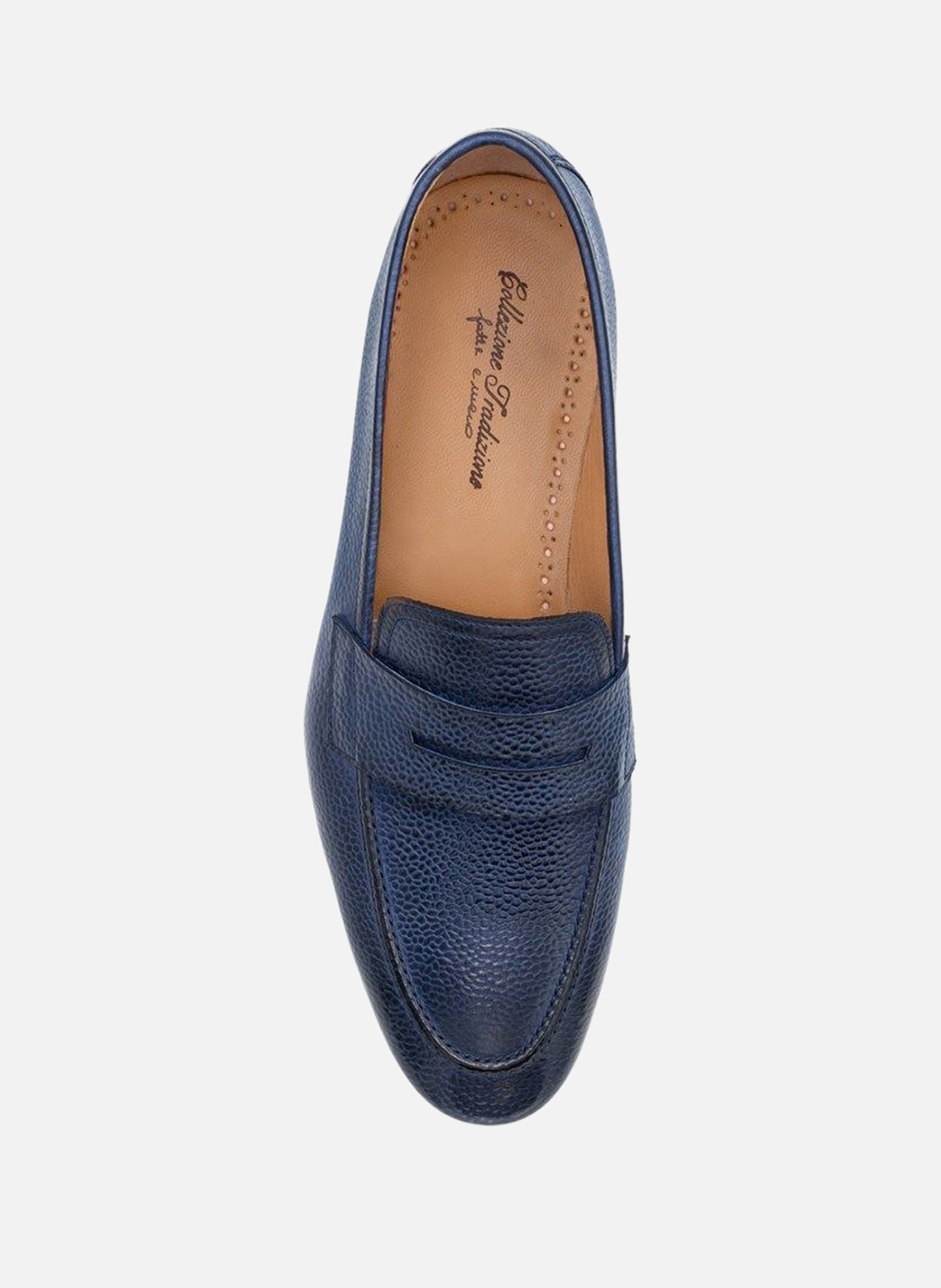 Mocassin cuir marco FINSBURY Bleu