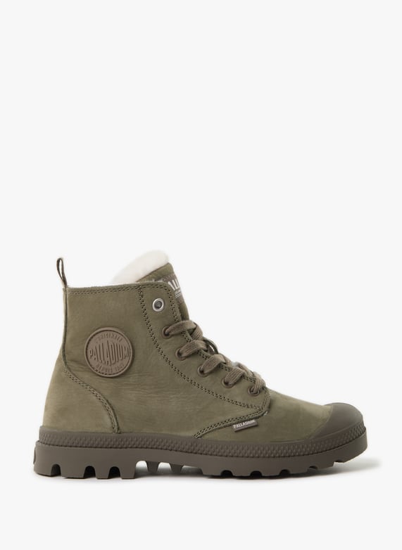 Boots fourrées en cuir | Kaki by PALLADIUM Boots fourrées en cuir Kaki