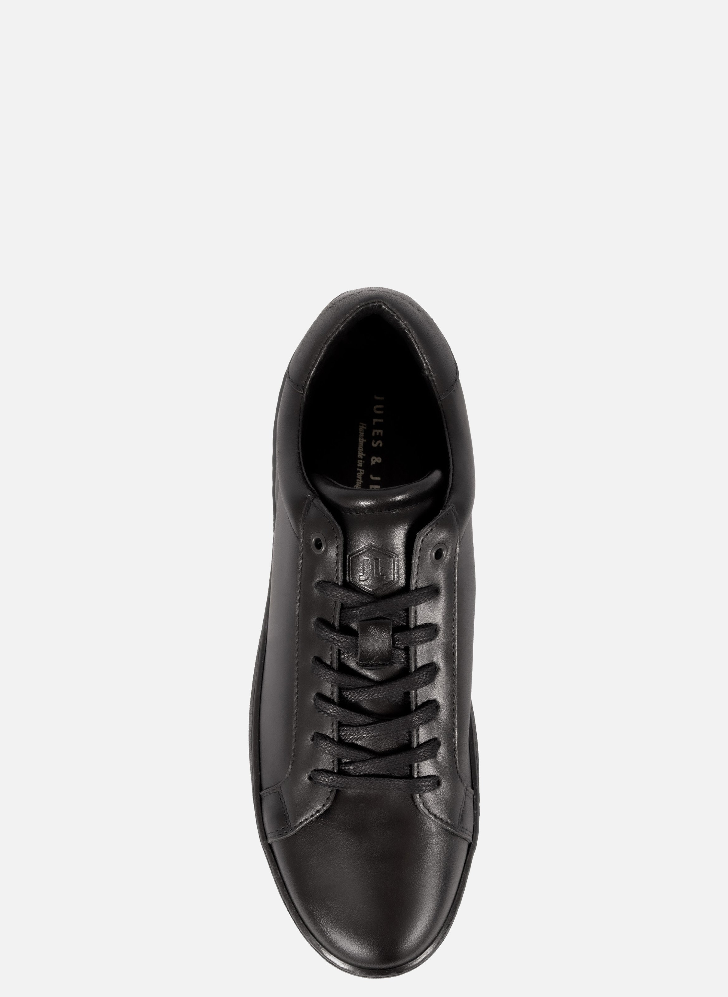 Tennis lacet homme cuir JULES & JENN Noir