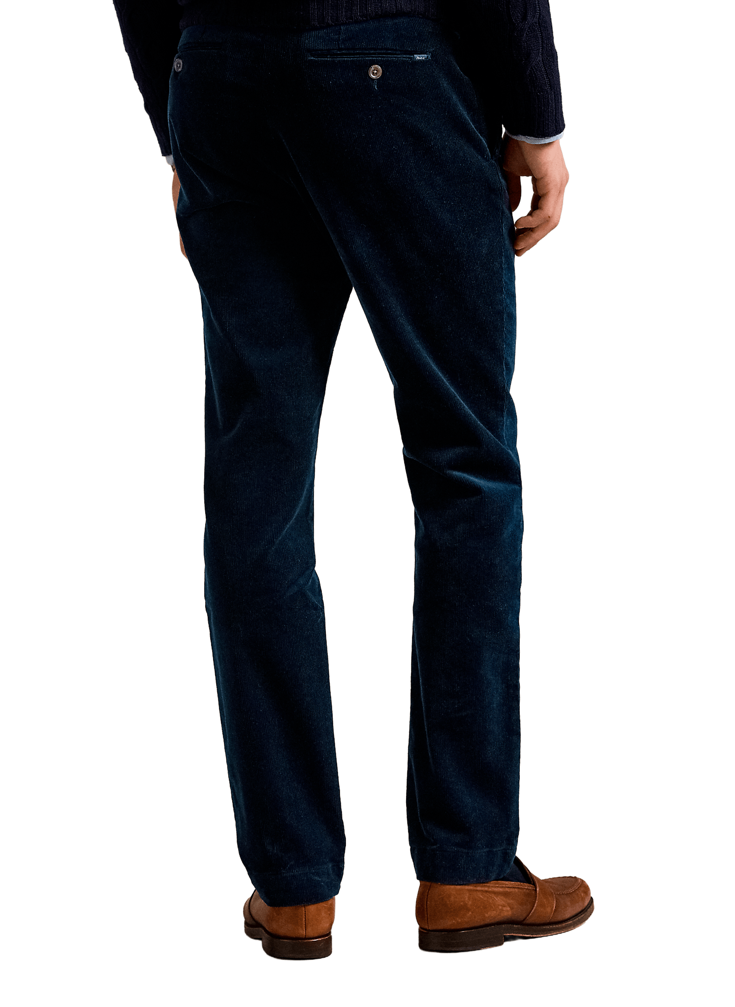 Pantalon en velours côtelé en coton mélangé POLO RALPH LAUREN Bleu