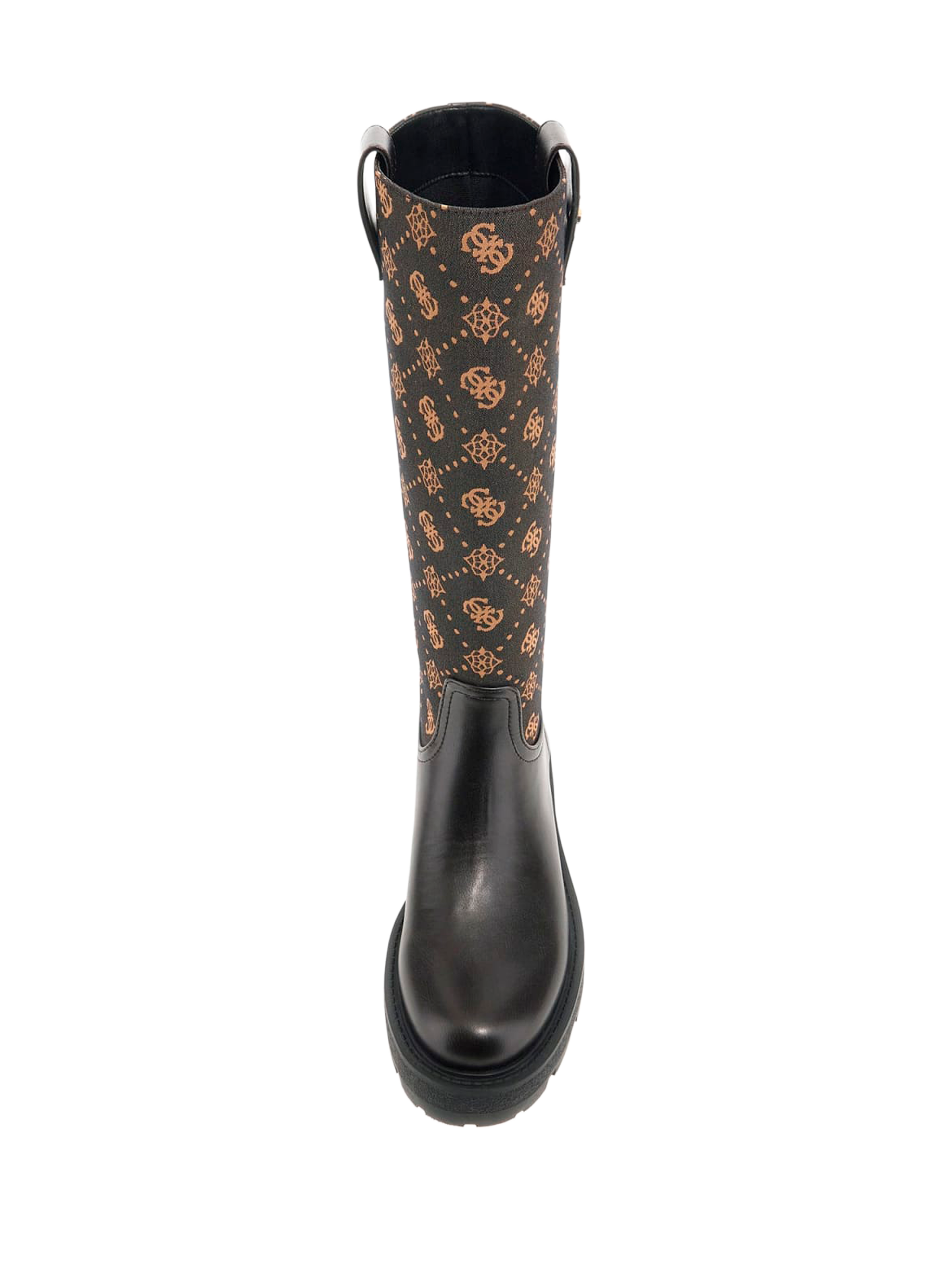 High boots with logo GUESS Brown