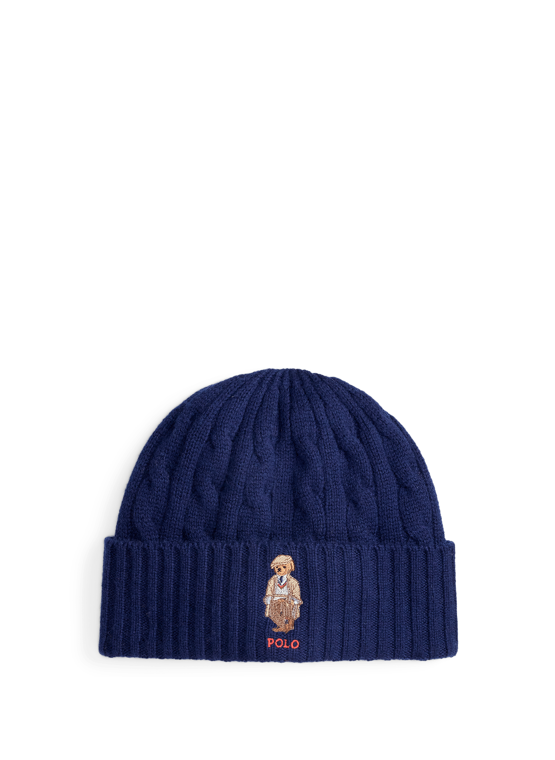 POLO RALPH LAUREN Bonnet en laine et cachemire Bleu