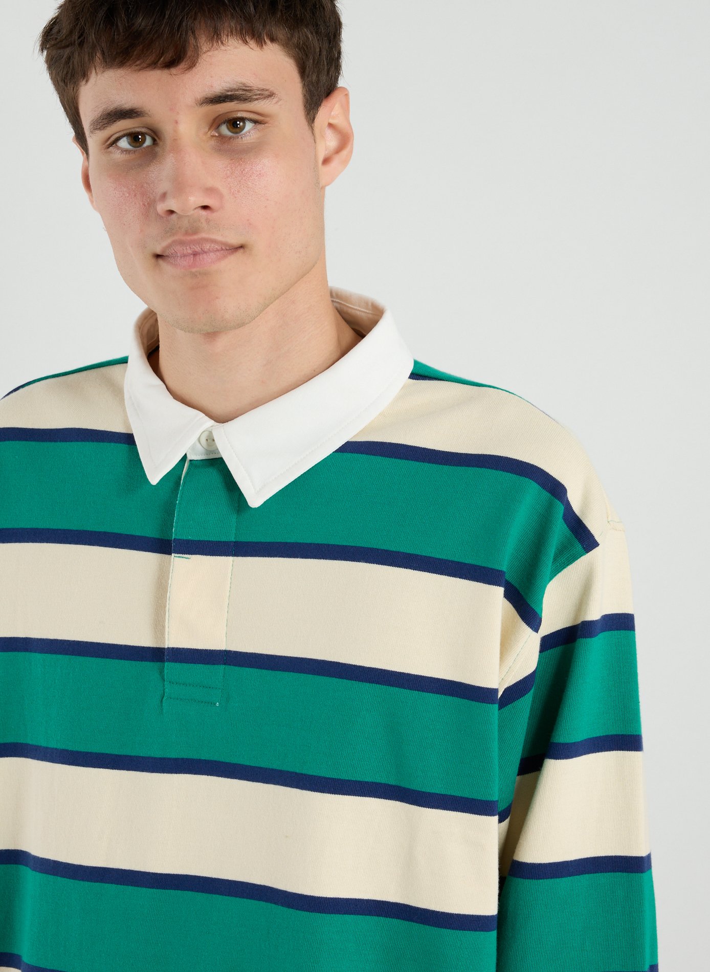 Long sleeve polo shirt GUESS Green