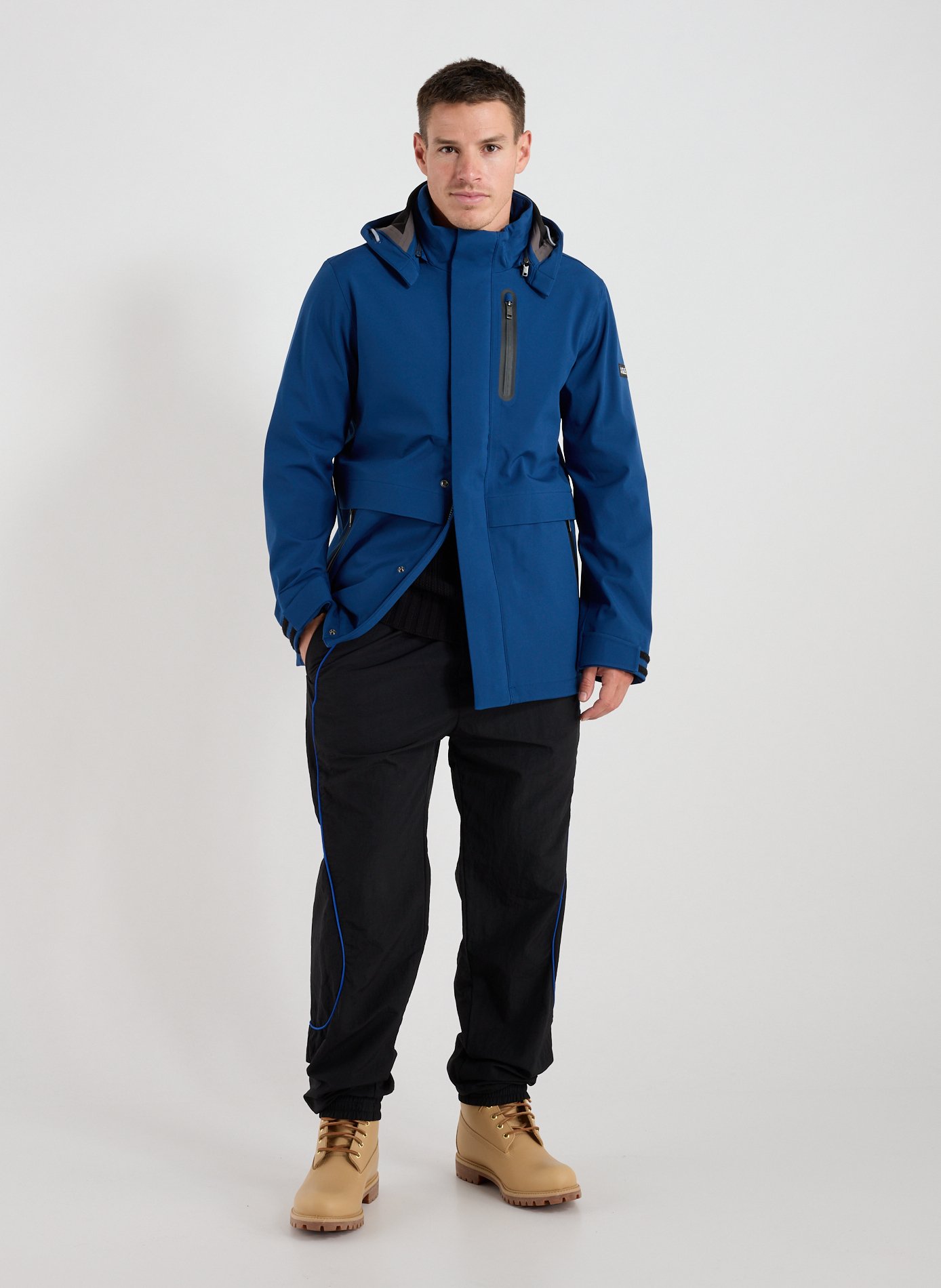 Parka doublée polaire avec capuche amovible AIGLE Bleu