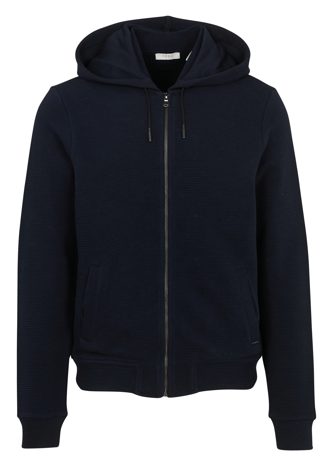 Sweat droit à capuche en coton IKKS Bleu