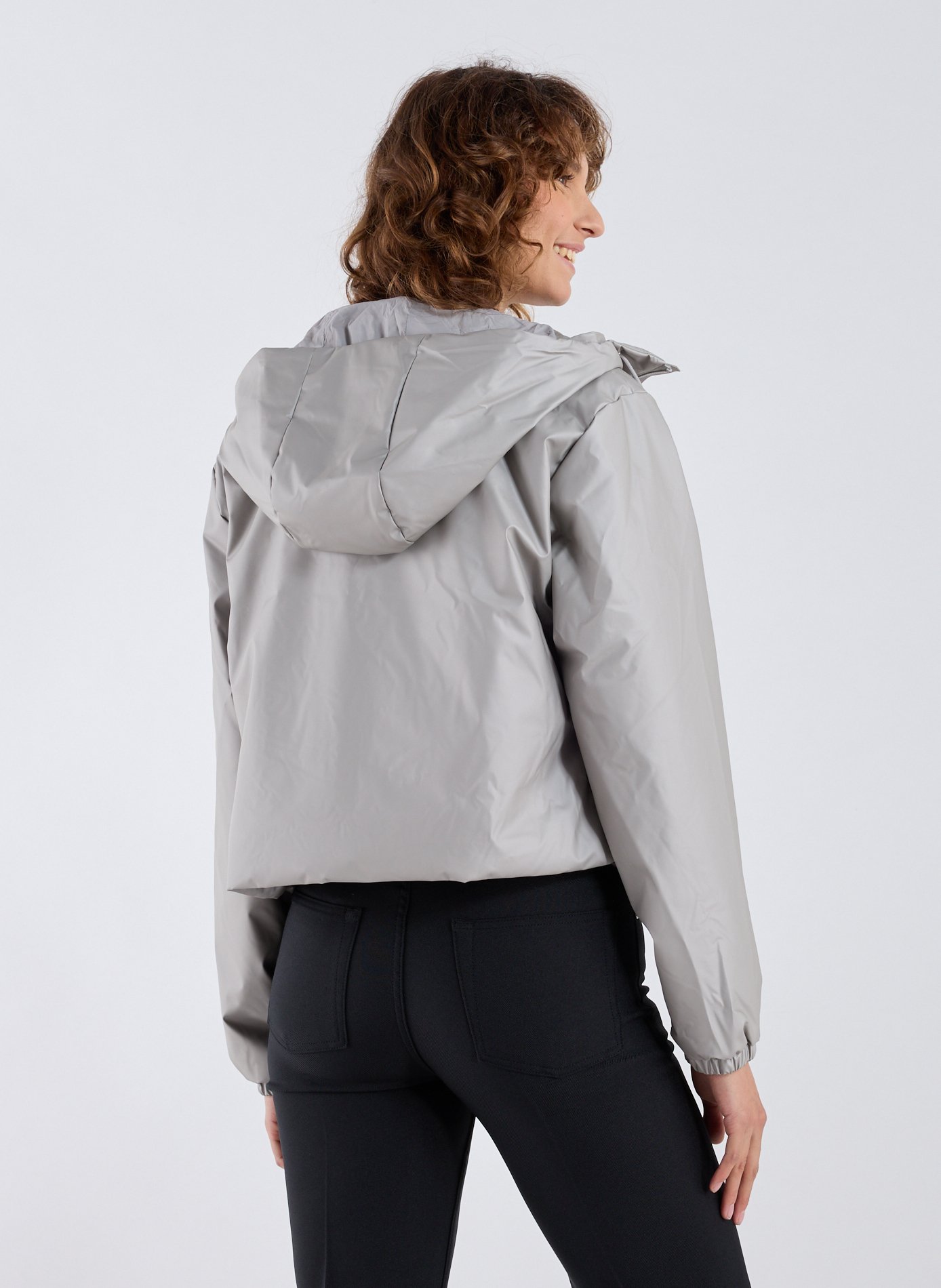 Veste matelassée à capuche RAINS Gris
