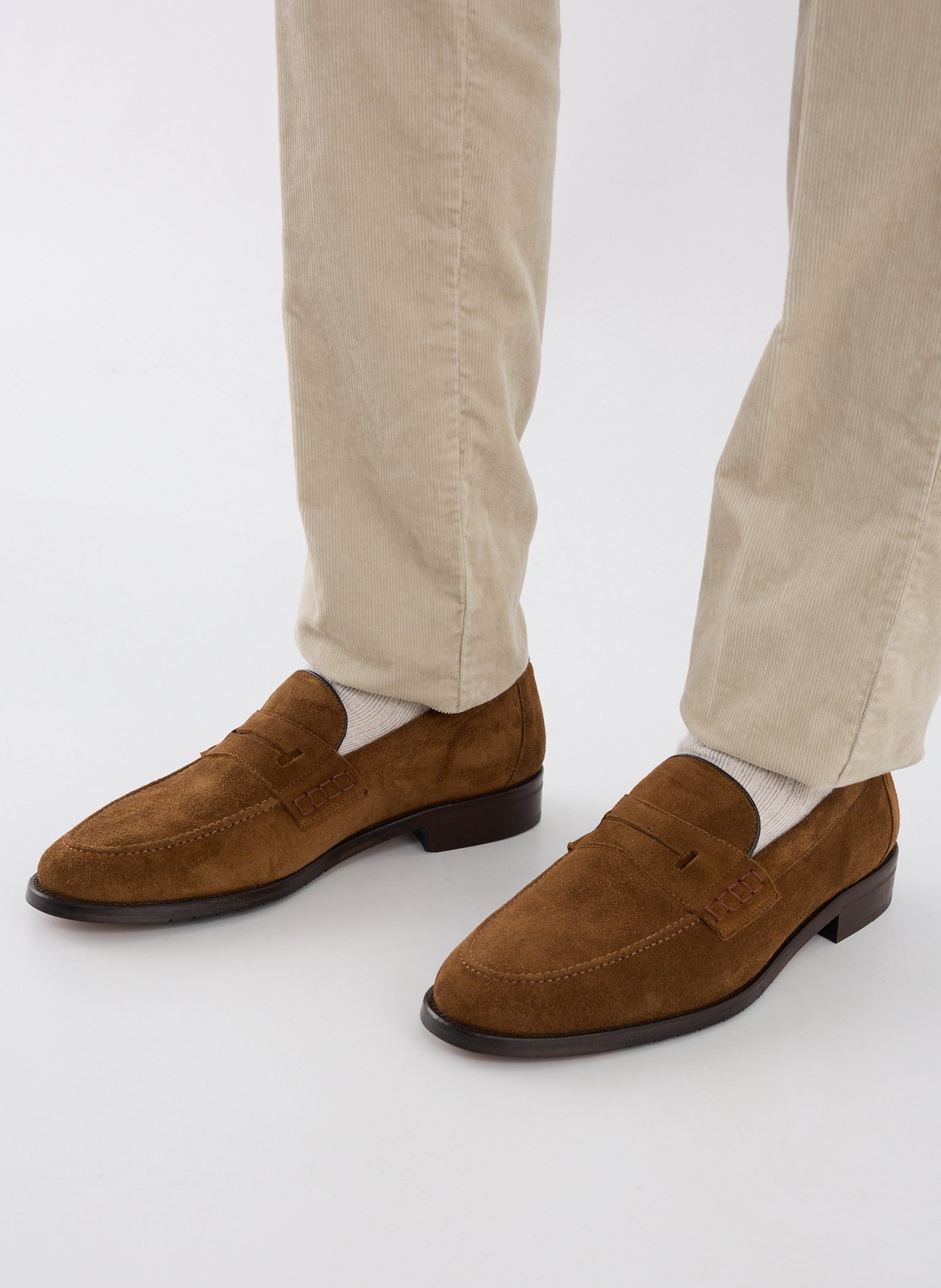 Mocassins bout amande en cuir HACKETT Marron