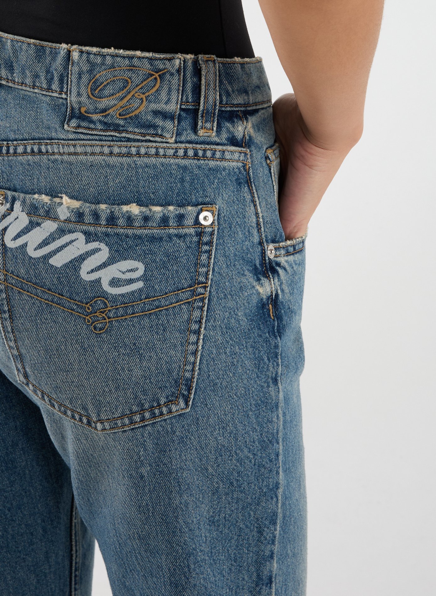 Straight cotton jeans BLUMARINE Blue