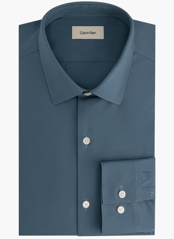 Slim cotton shirt Blue Calvin klein - Men | Printemps Slim cotton shirt Blue Calvin klein - Men | Printemps