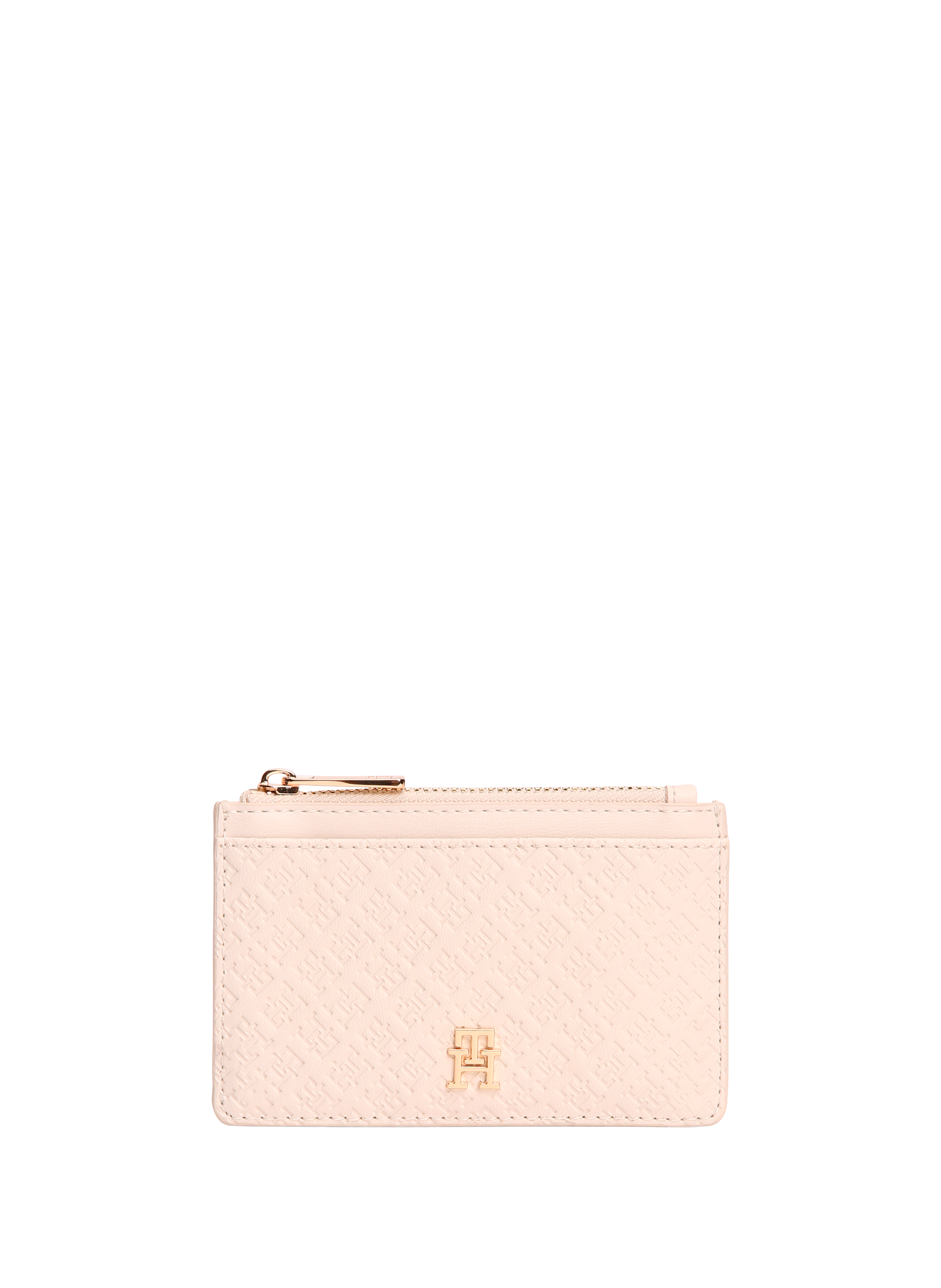 Monogram logo card holder TOMMY HILFIGER Beige