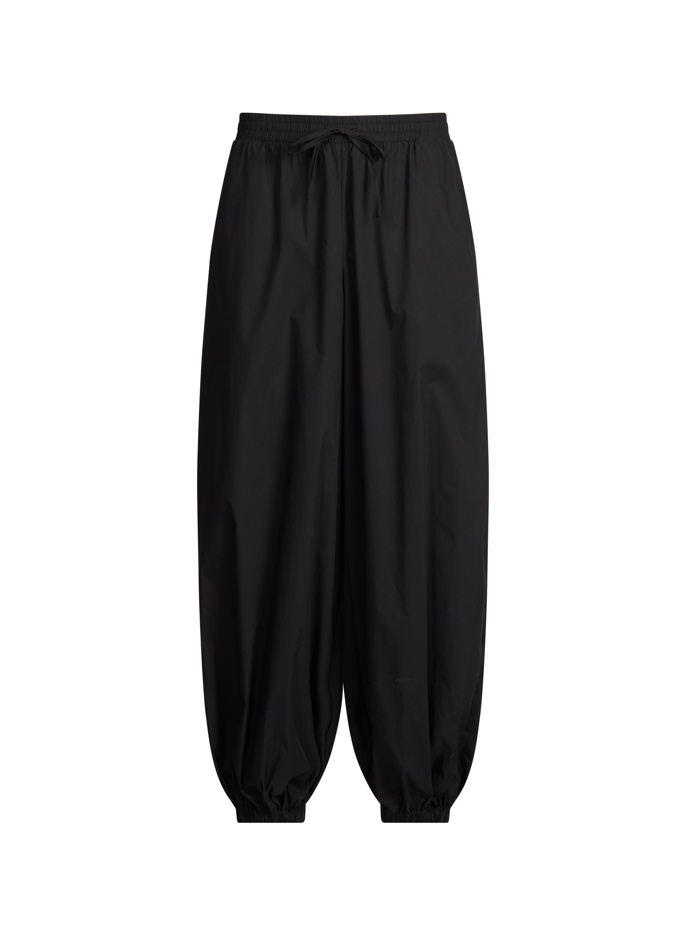 Wide-leg Harem pants in blended cotton OBJECT Black