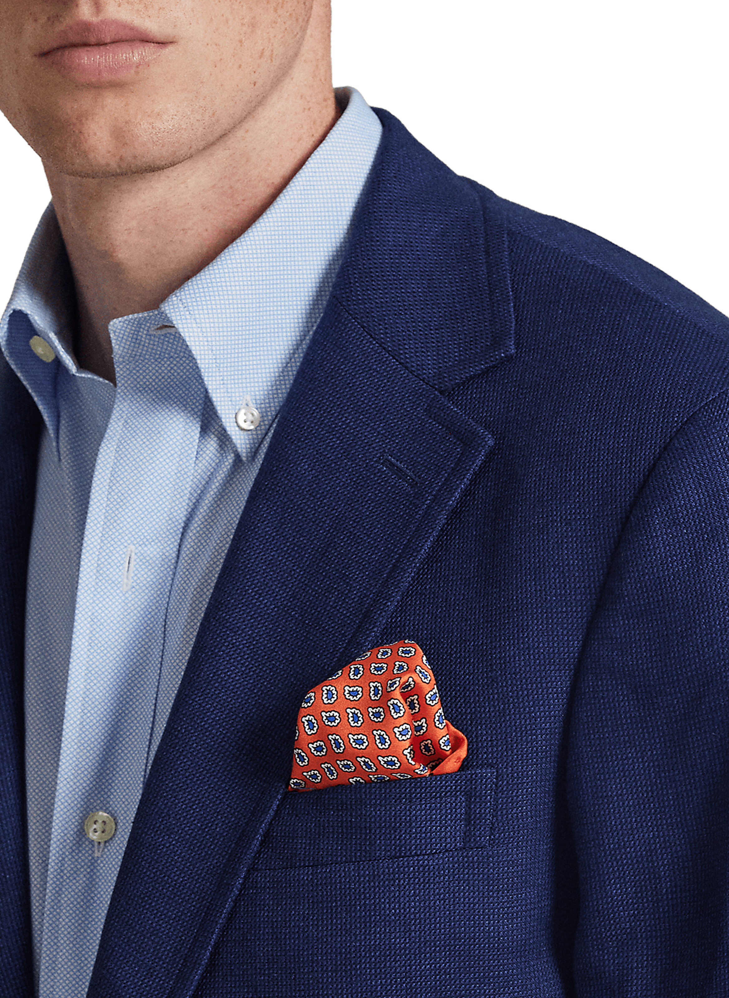 Slightly fitted straight blazer POLO RALPH LAUREN Blue
