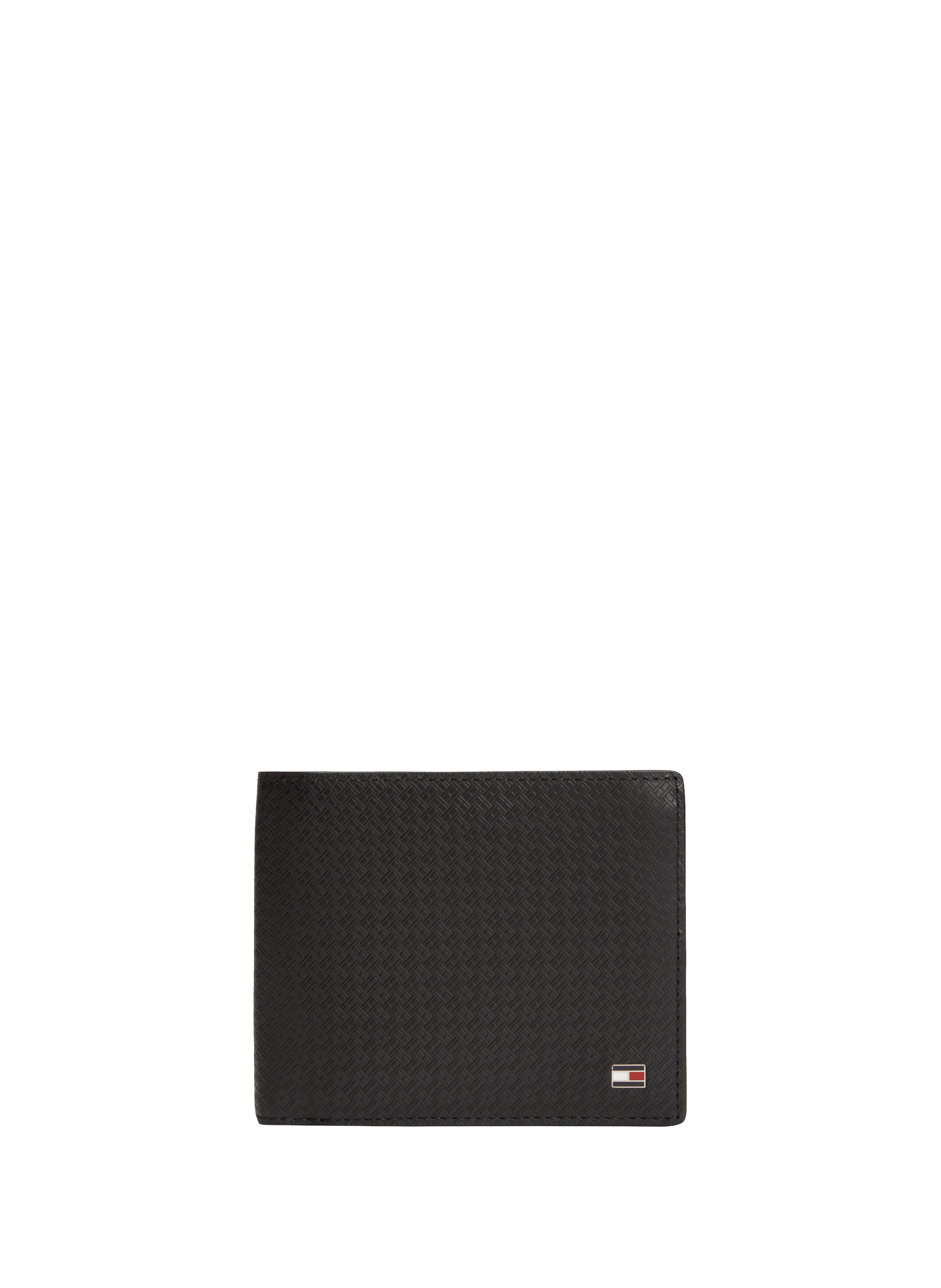 Leather wallet with logo TOMMY HILFIGER Black
