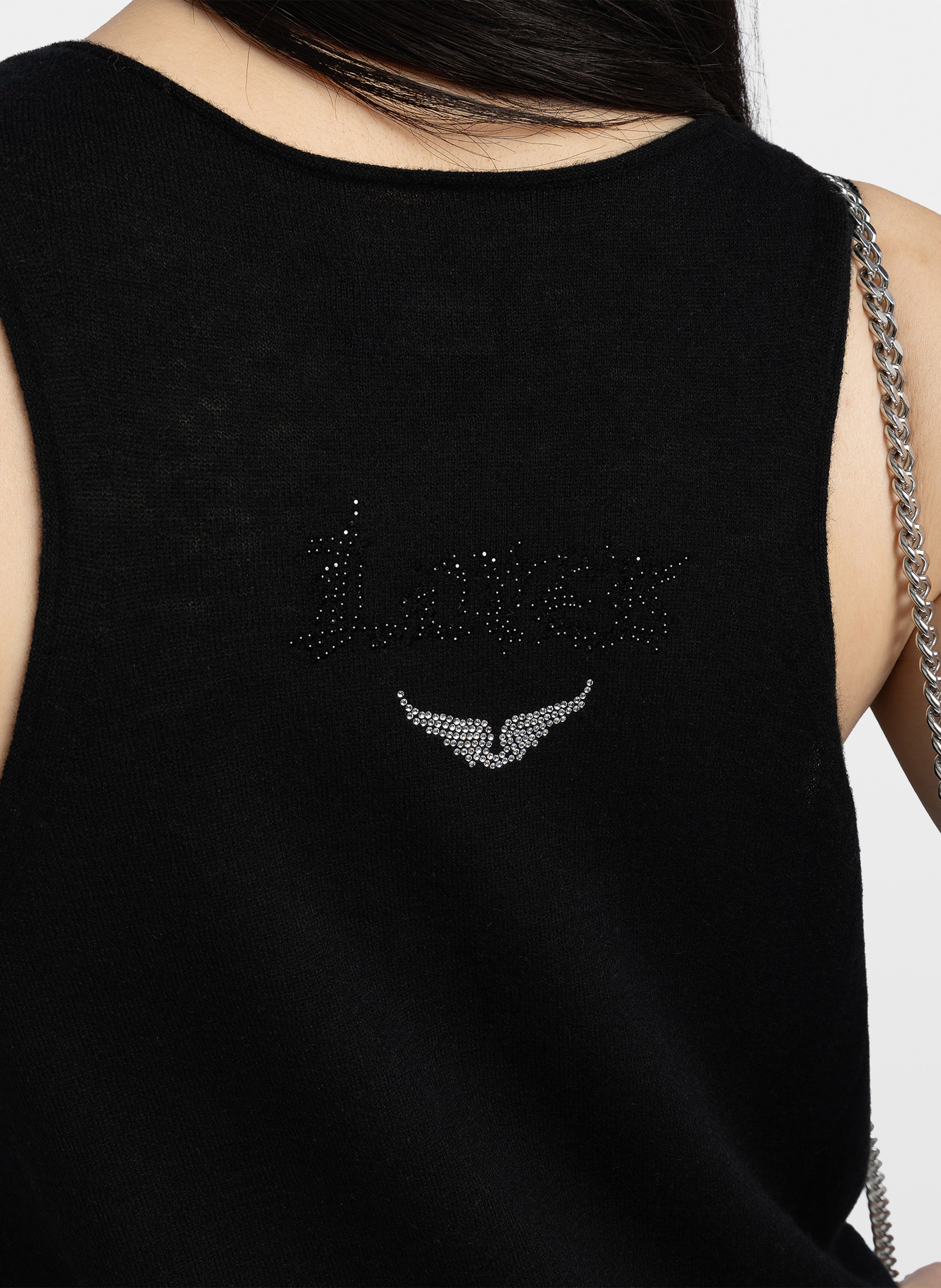 Débardeur col rond en cachemire lee ZADIG&VOLTAIRE Noir