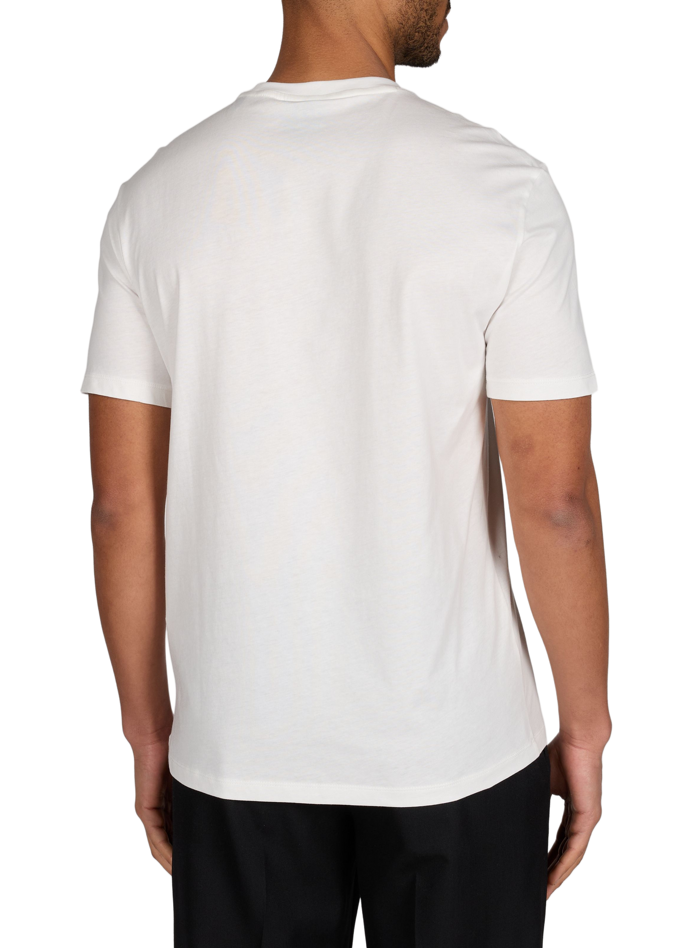 T-shirt broderie marque en coton ARMANI EXCHANGE Blanc