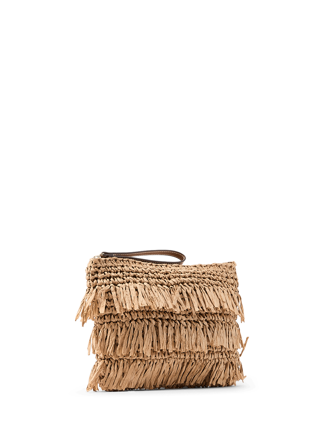 Fringe clutch AU PRINTEMPS PARIS Beige