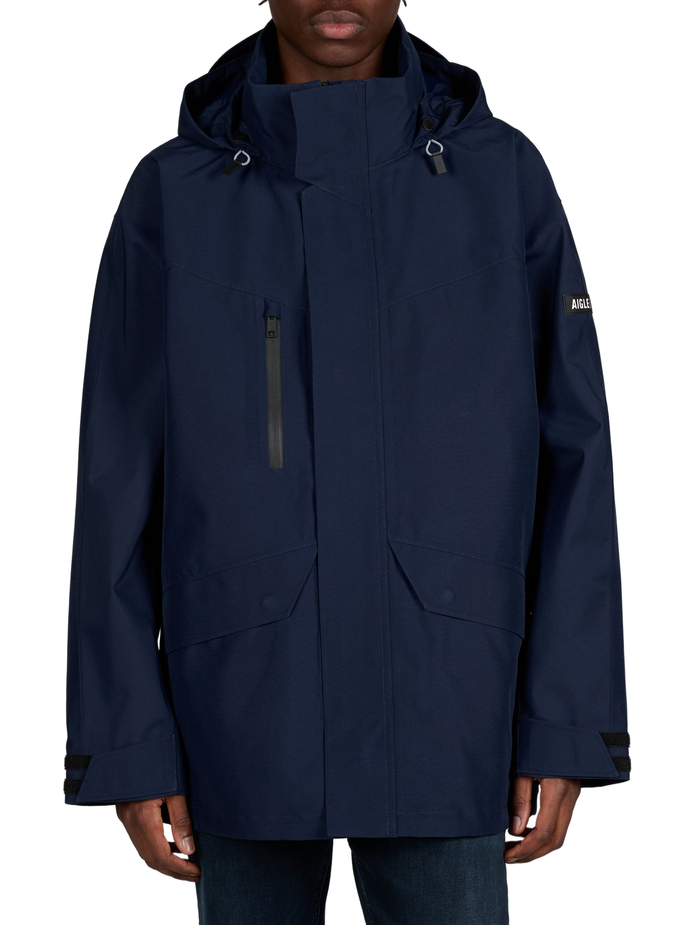 Waxed jacket  AIGLE Blue
