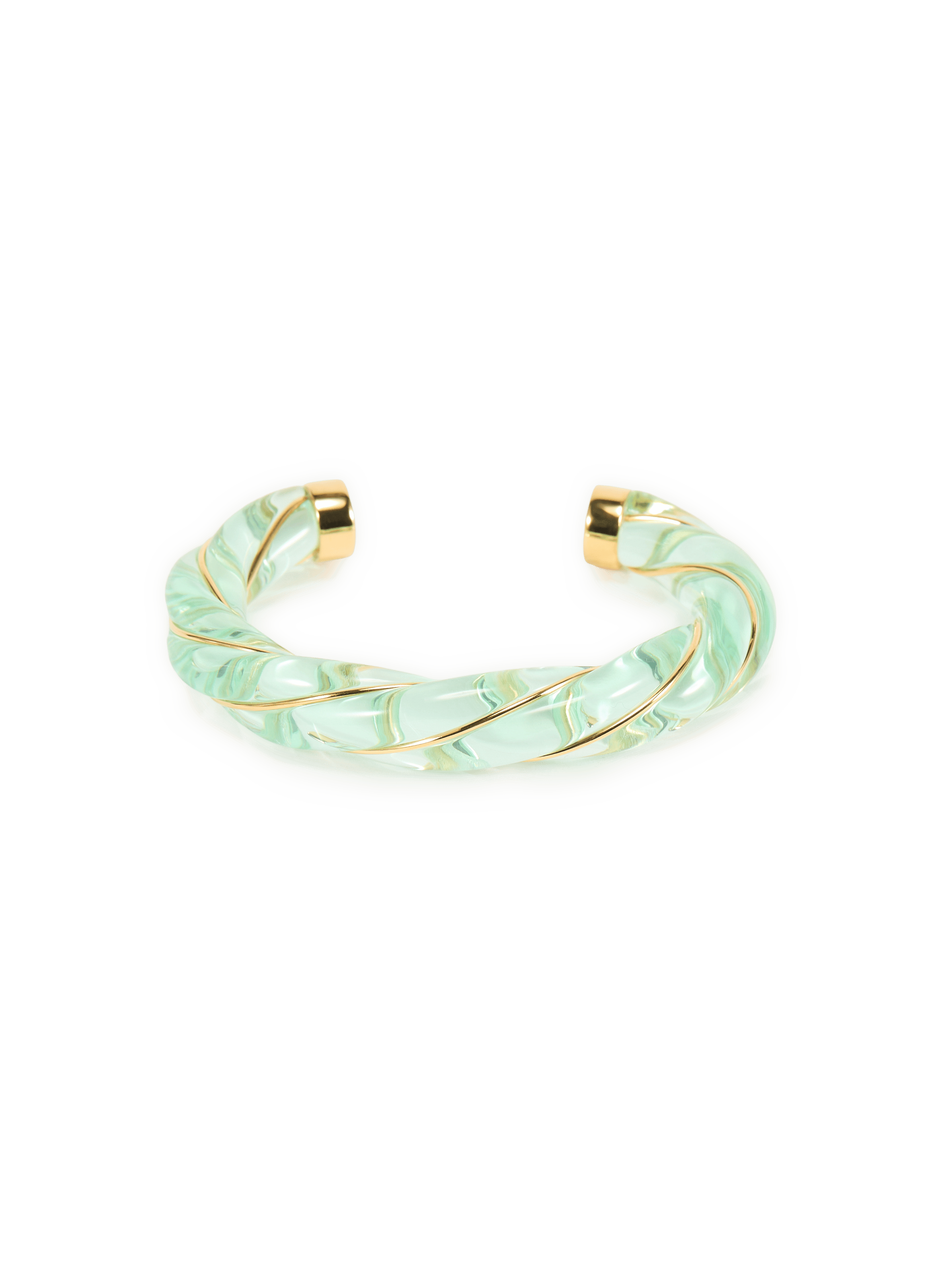 Bracelet manchette torsadé Diana AURELIE BIDERMANN Vert