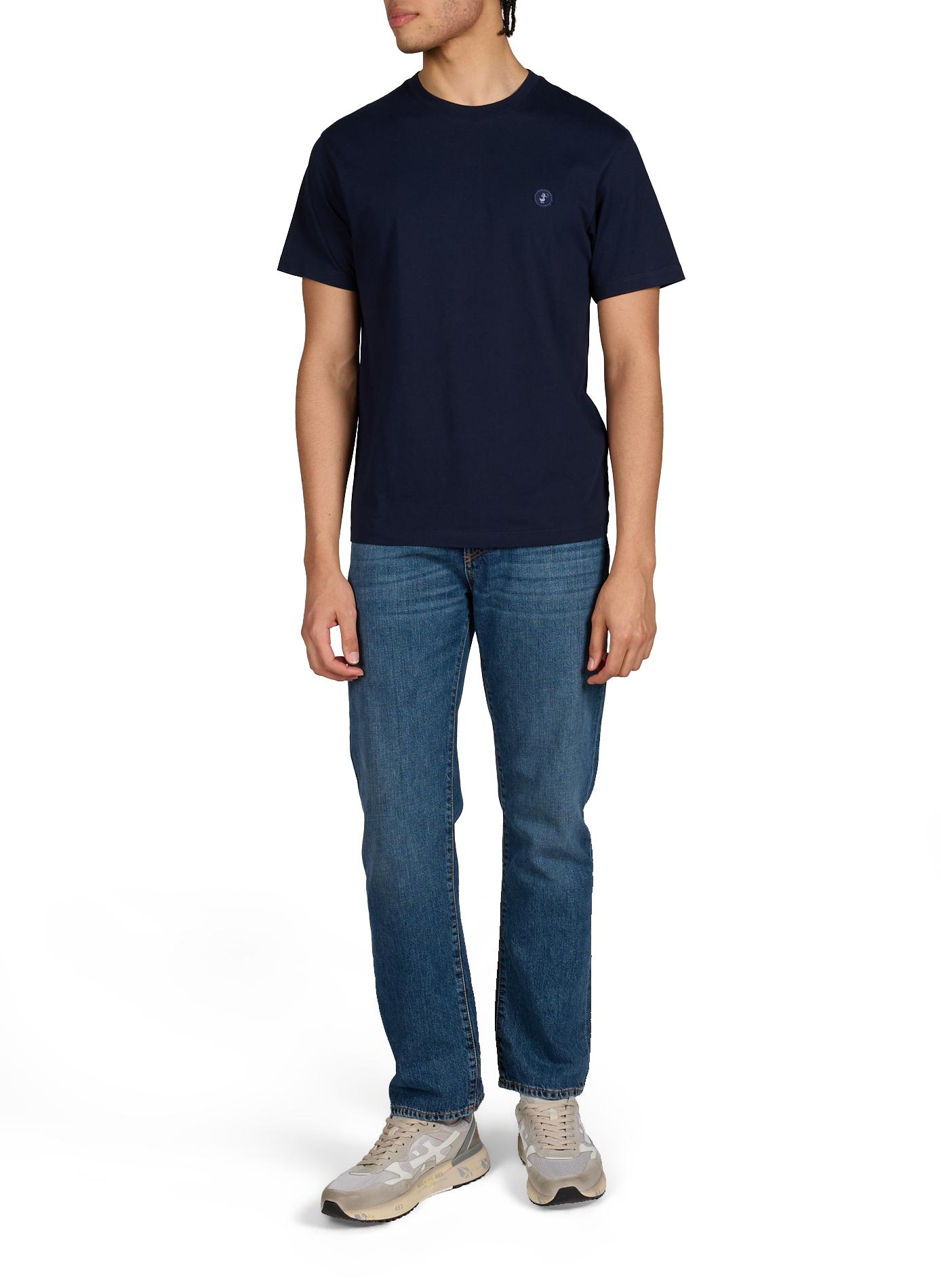 Tee-shirt droit en coton SAVE THE DUCK Bleu