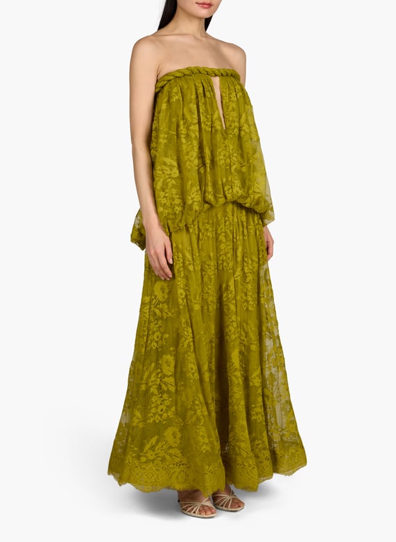 Strapless lace dress luna Green Zimmermann - Women | Printemps.com Strapless lace dress luna Green Zimmermann - Women | Printemps.com