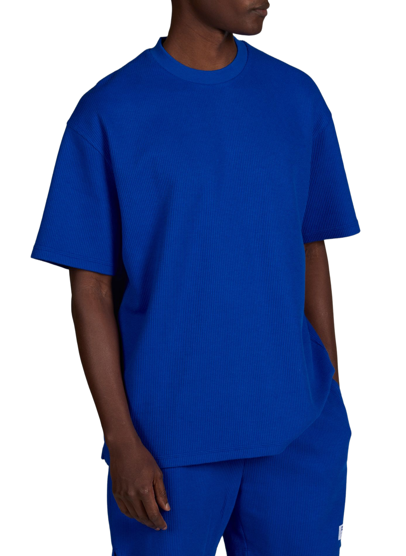 Nuwaffle blended cotton t-shirt HUGO BLUE Blue