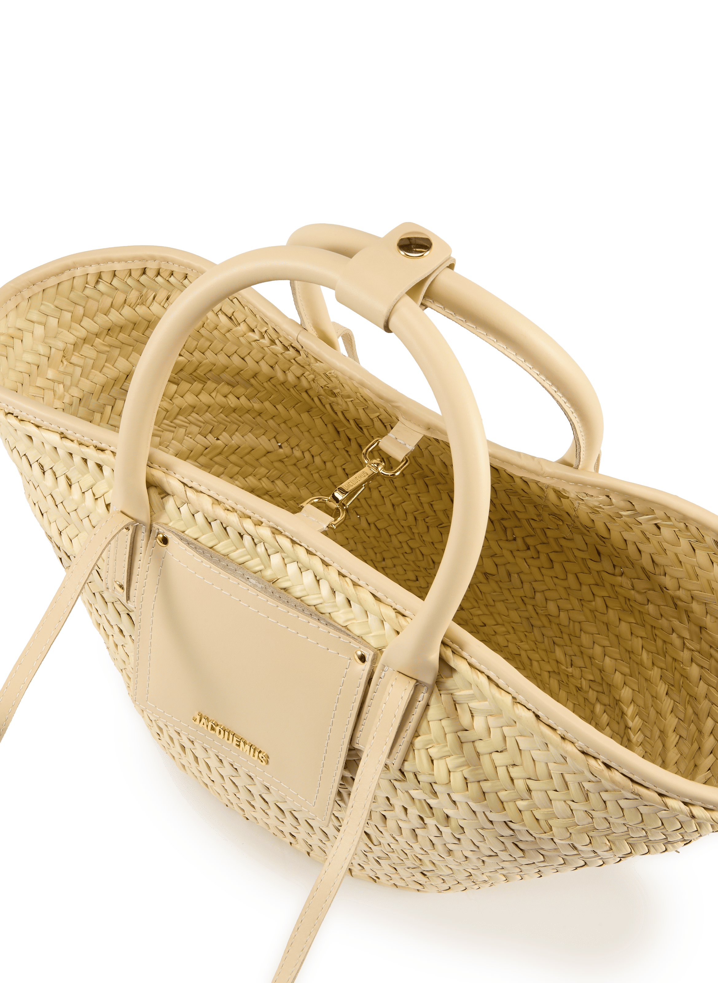 Le Panier Soli en cuir et coton JACQUEMUS Multicolore