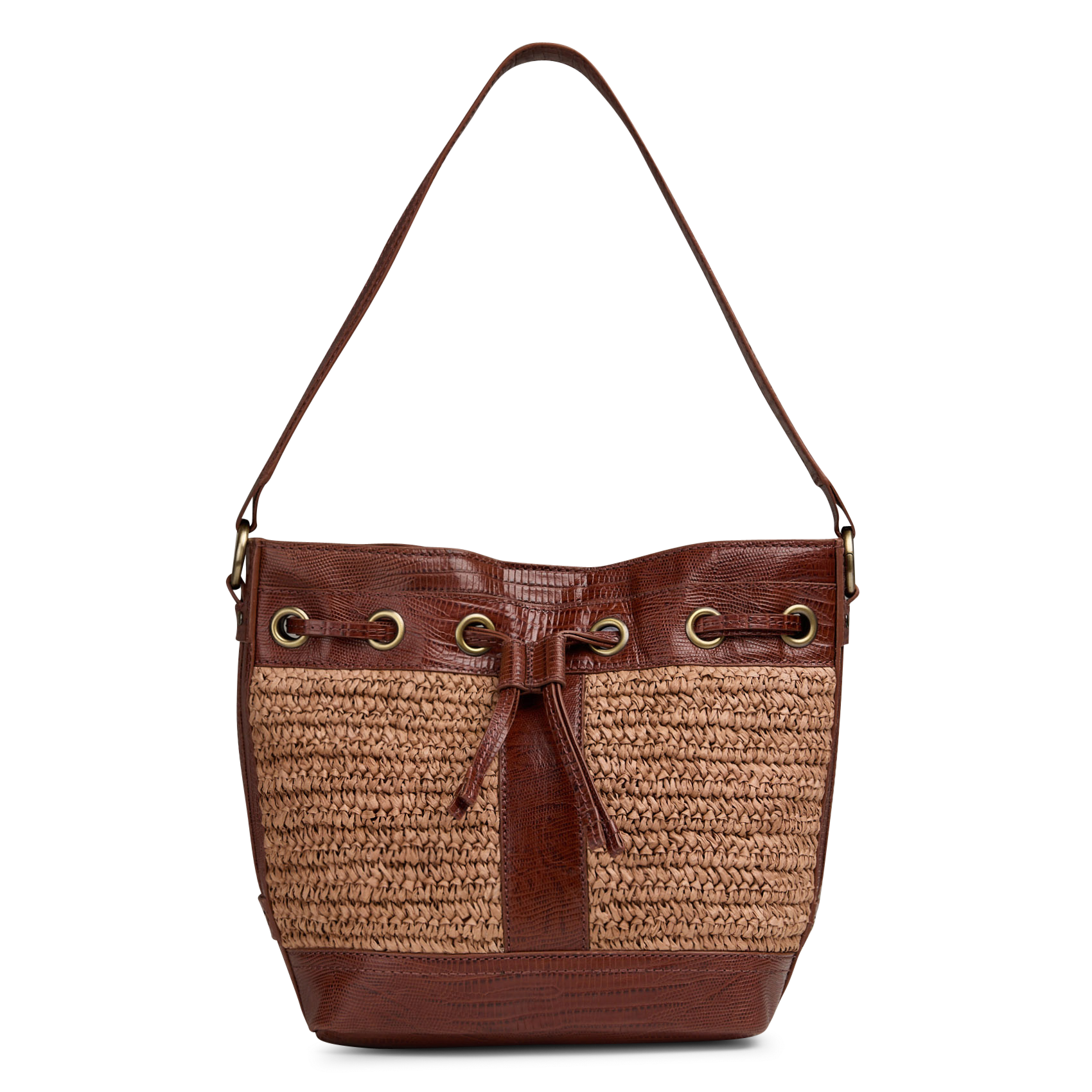 Sac seau en cuir maxeau MAISON 123 Marron