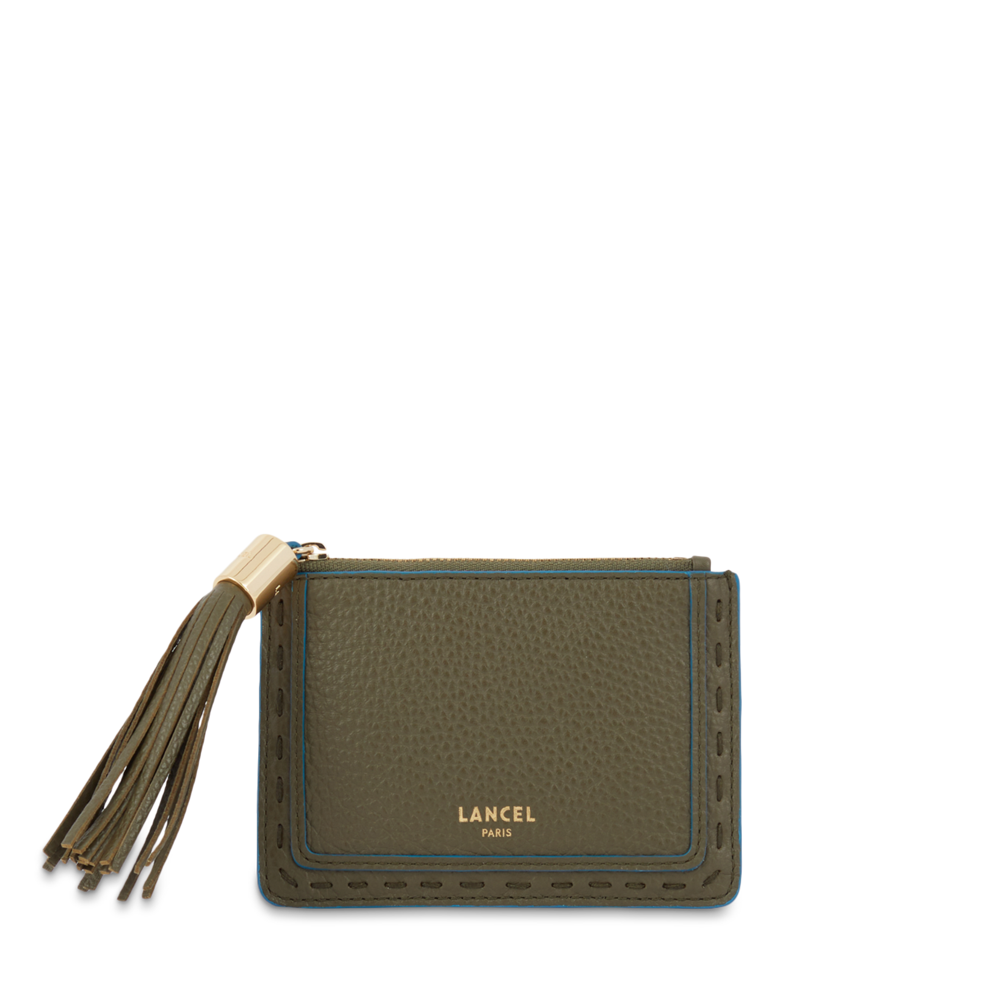 Large zippered card holder premier flirt by lancel in leather LANCEL Green