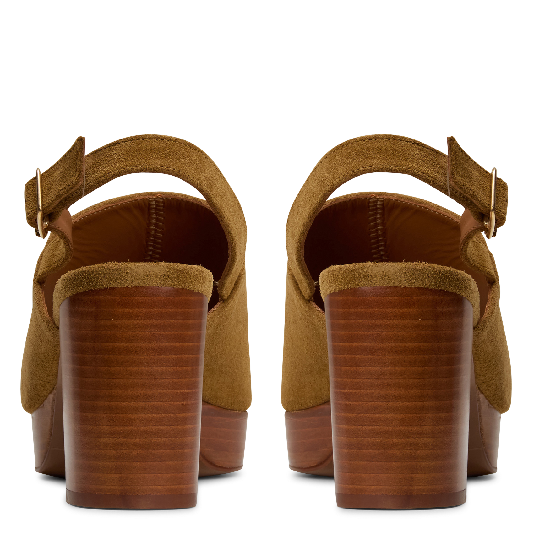 Sandales à talons en cuir velours n°446 RIVECOUR Marron