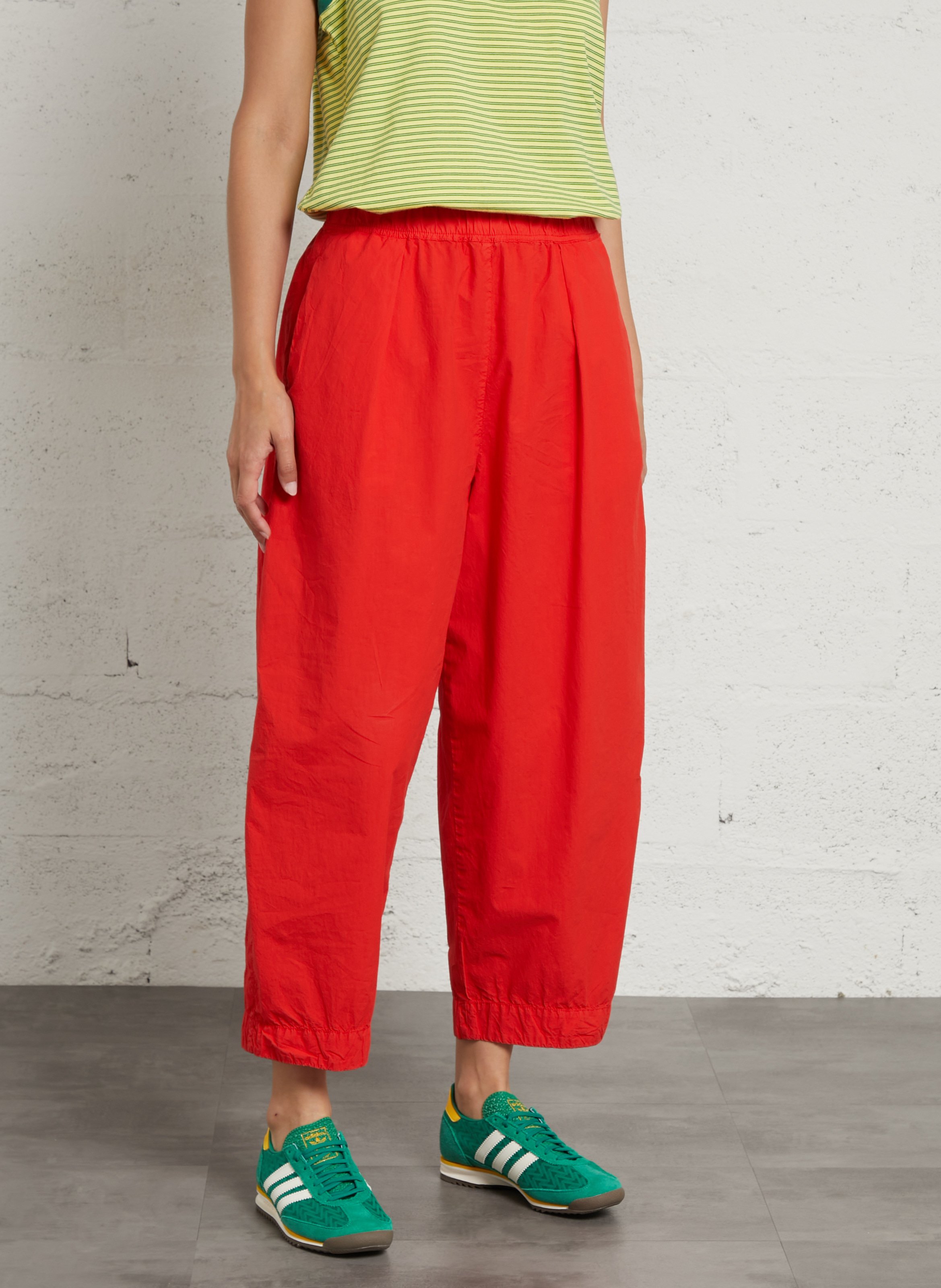 Jogging large taille haute uni bailow  Fraise vintage