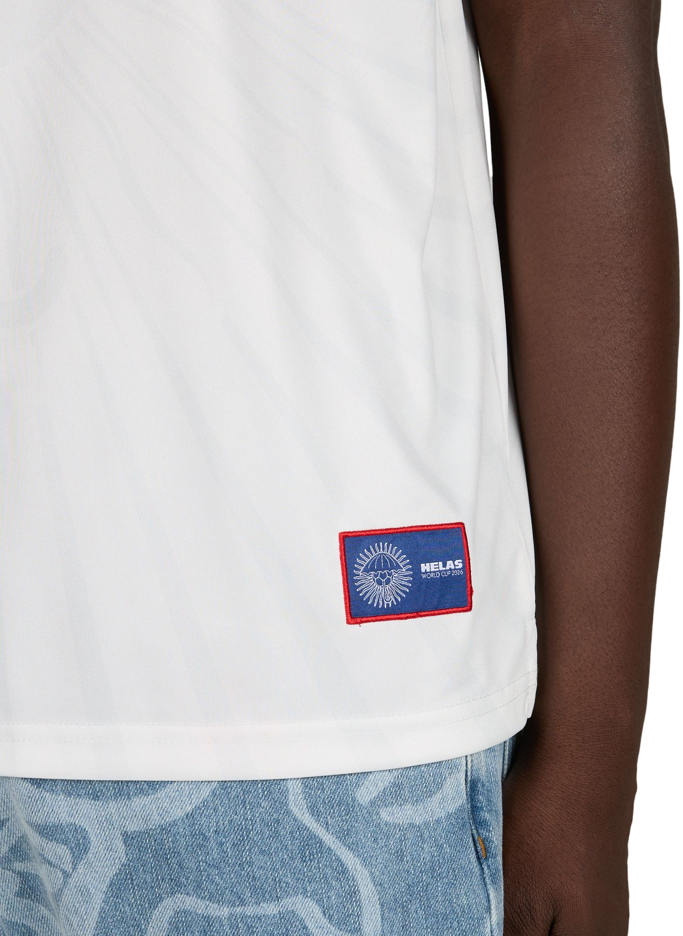 Football polo collar t-shirt HELAS CAPS White