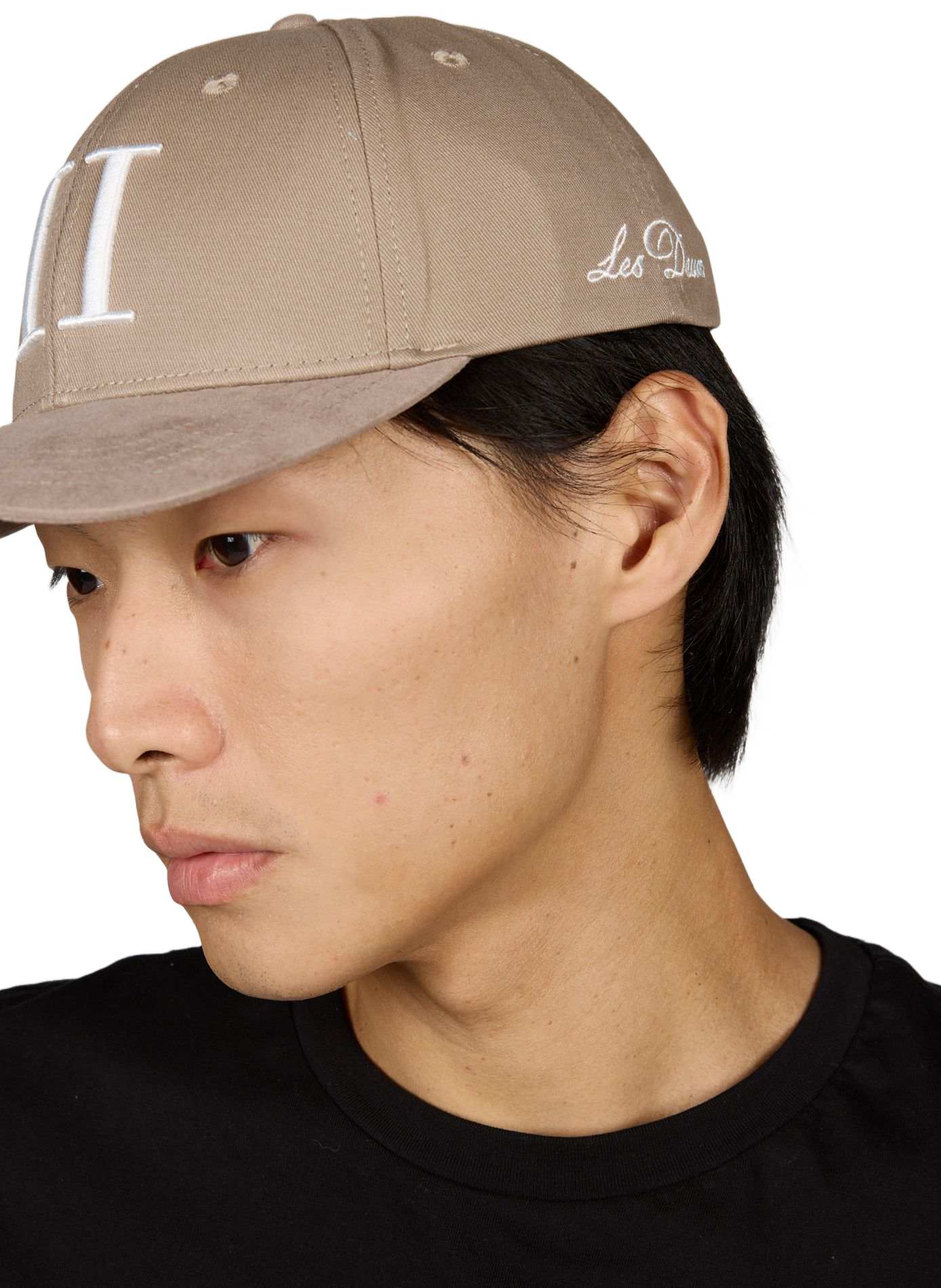 Embroidered cotton baseball cap LES DEUX Beige