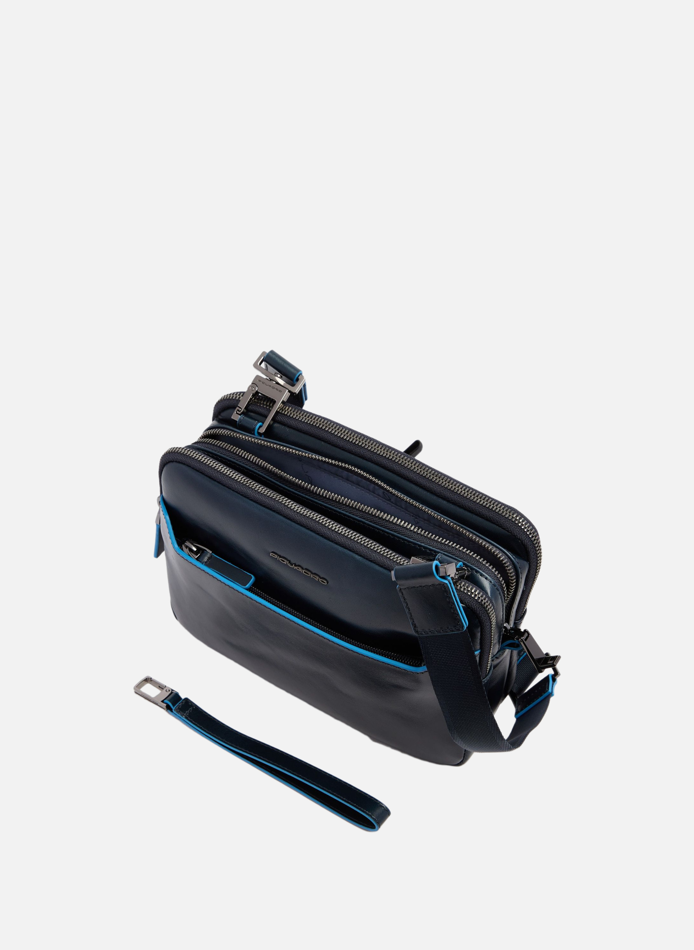 Handtas met vingerafdrukslot PIQUADRO Blauw
