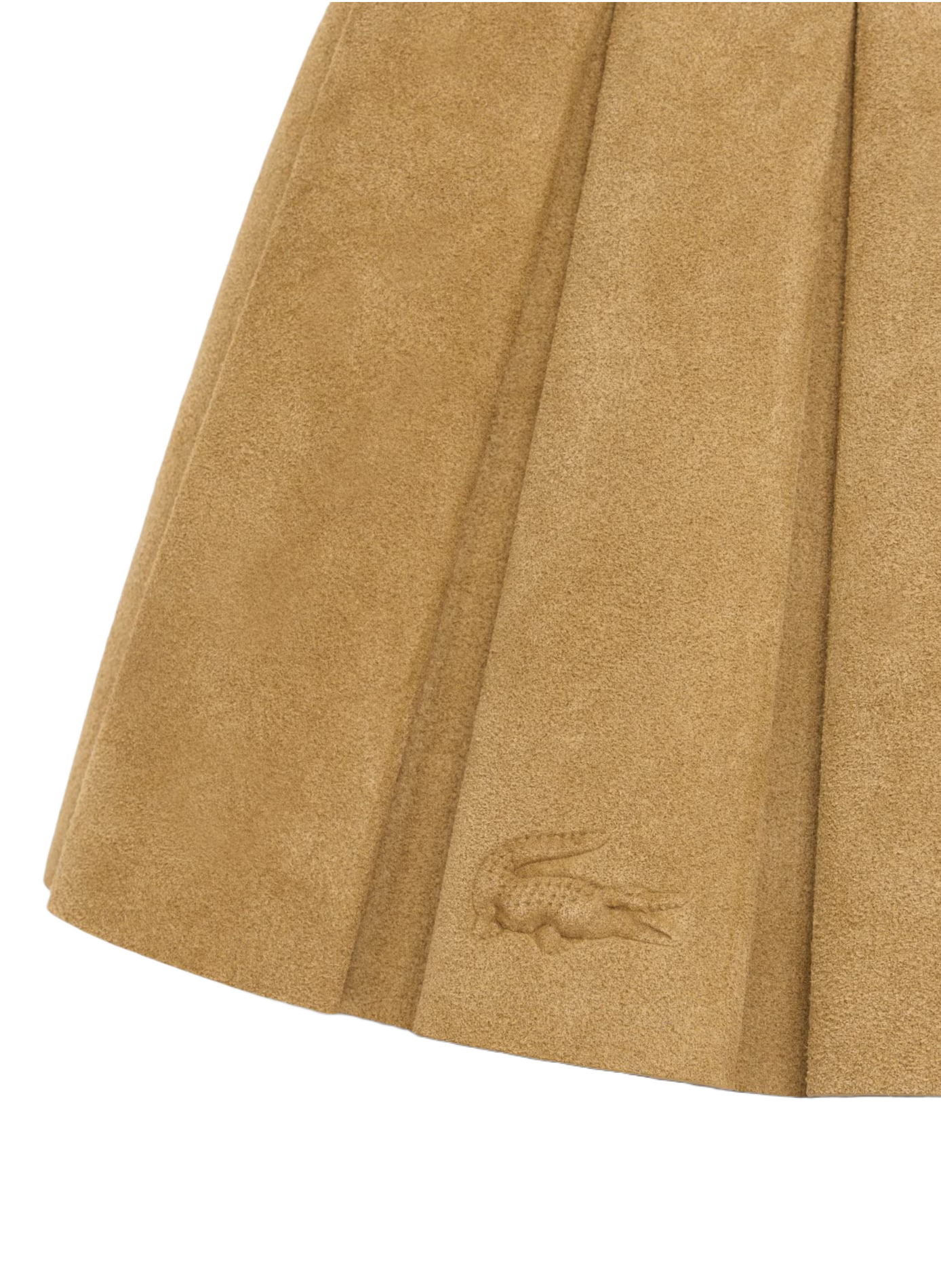 Kleine Lenglen handtas van suède leer LACOSTE Beige