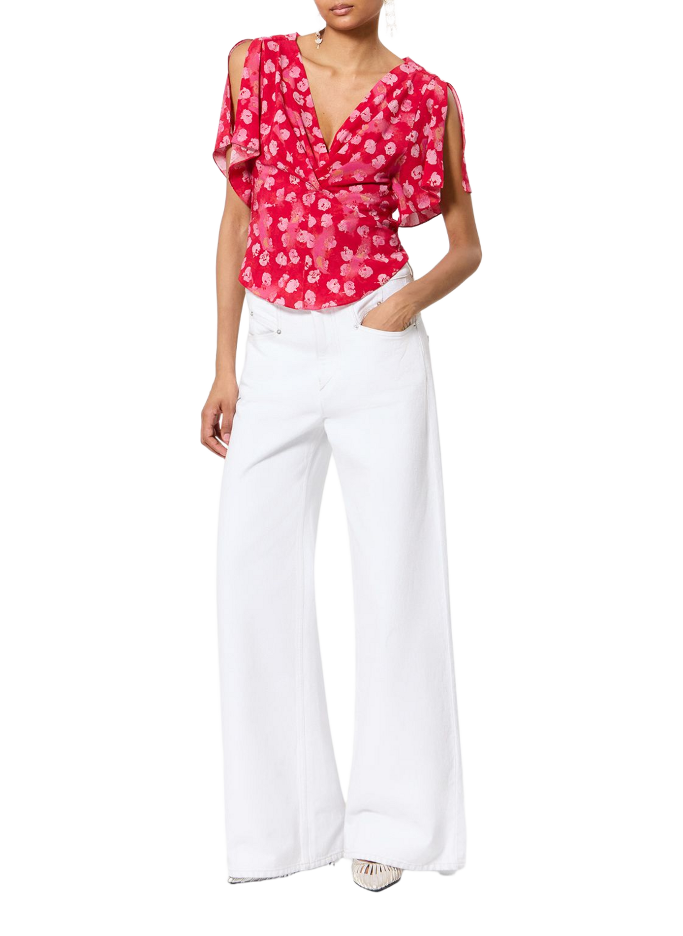 Bootcut jeans Belvia in katoenen denim ISABEL MARANT Wit