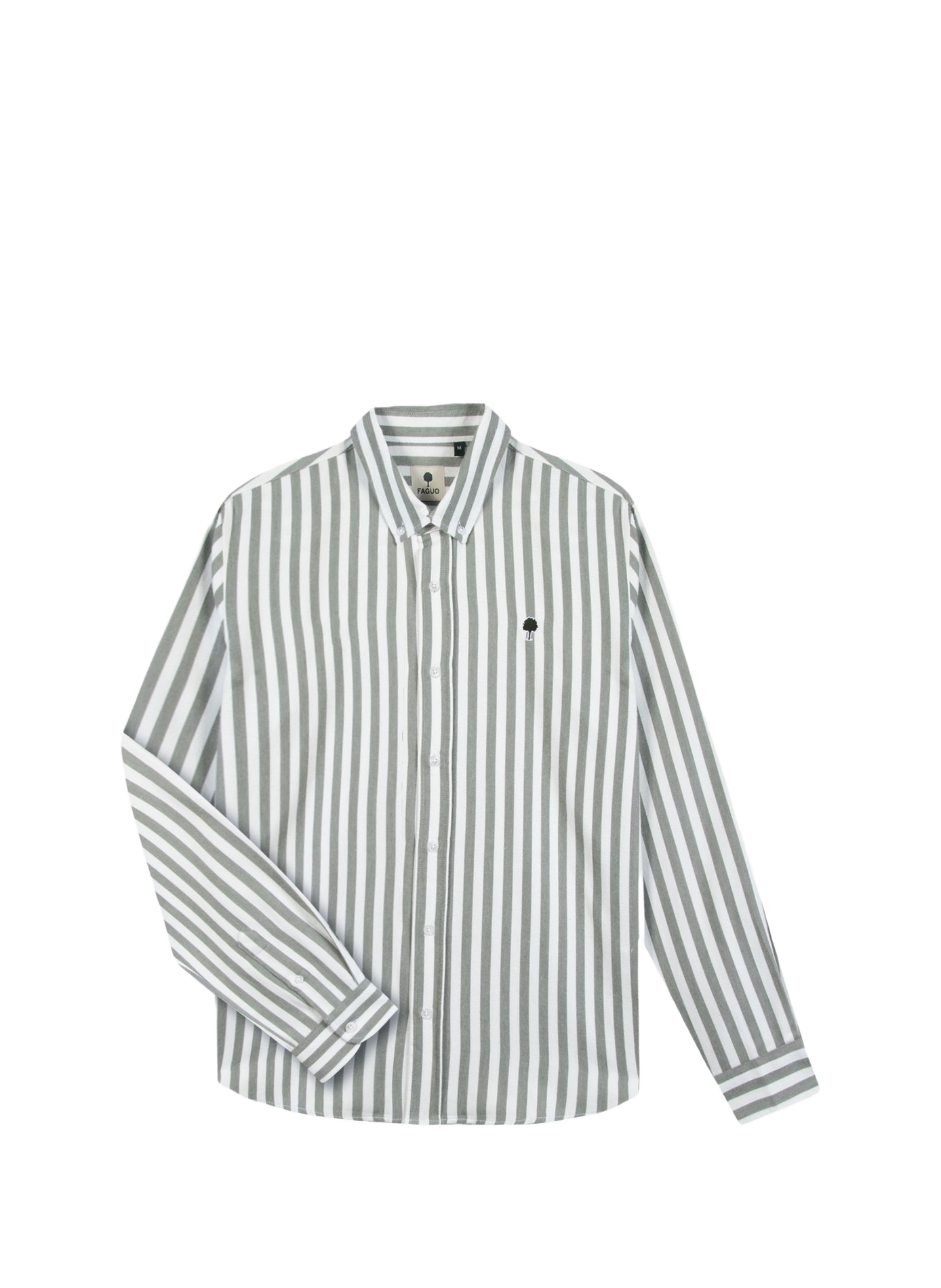 Chemise col américain à rayures FAGUO Vert