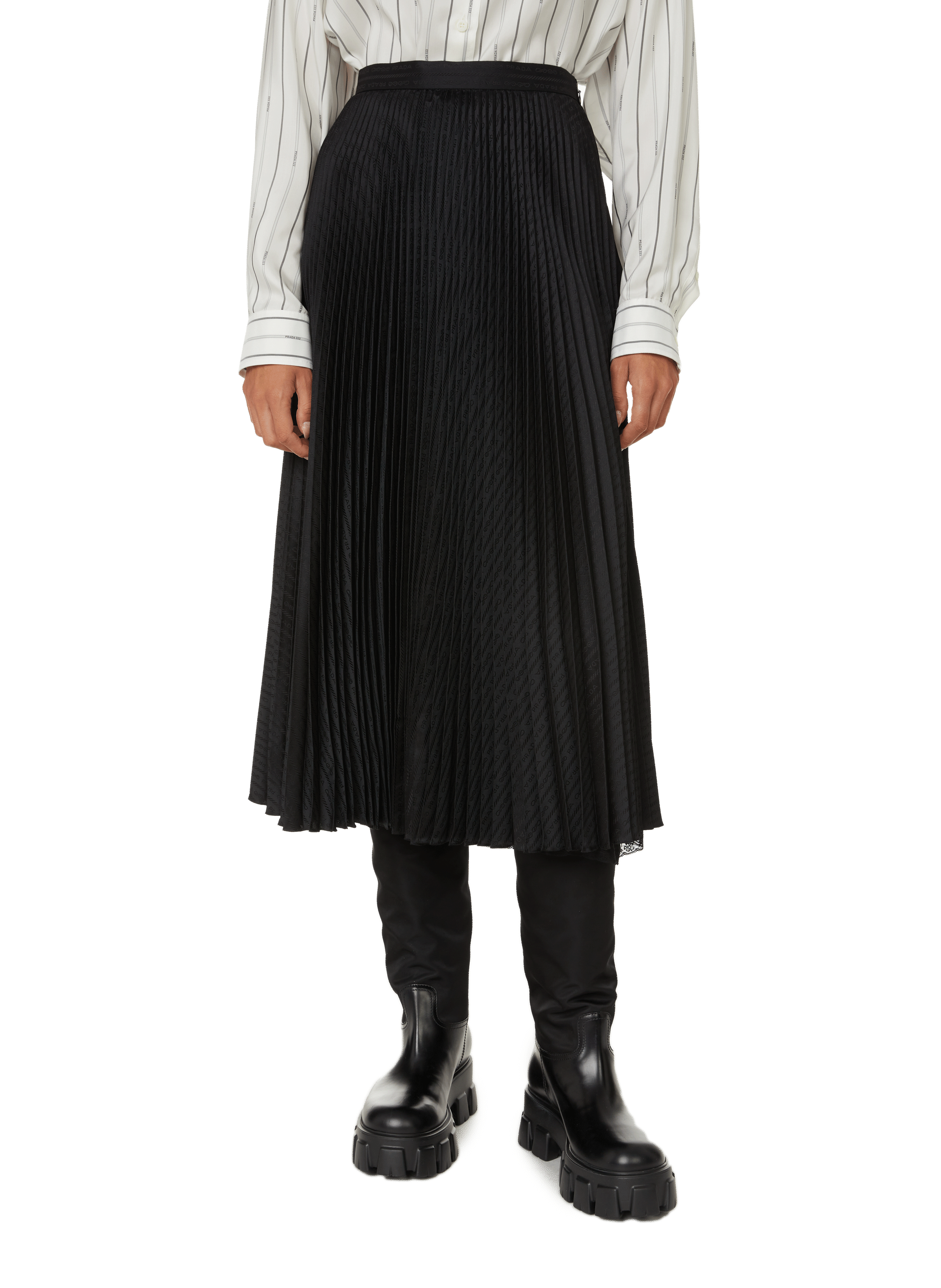 PRADA Jupe plissée Noir