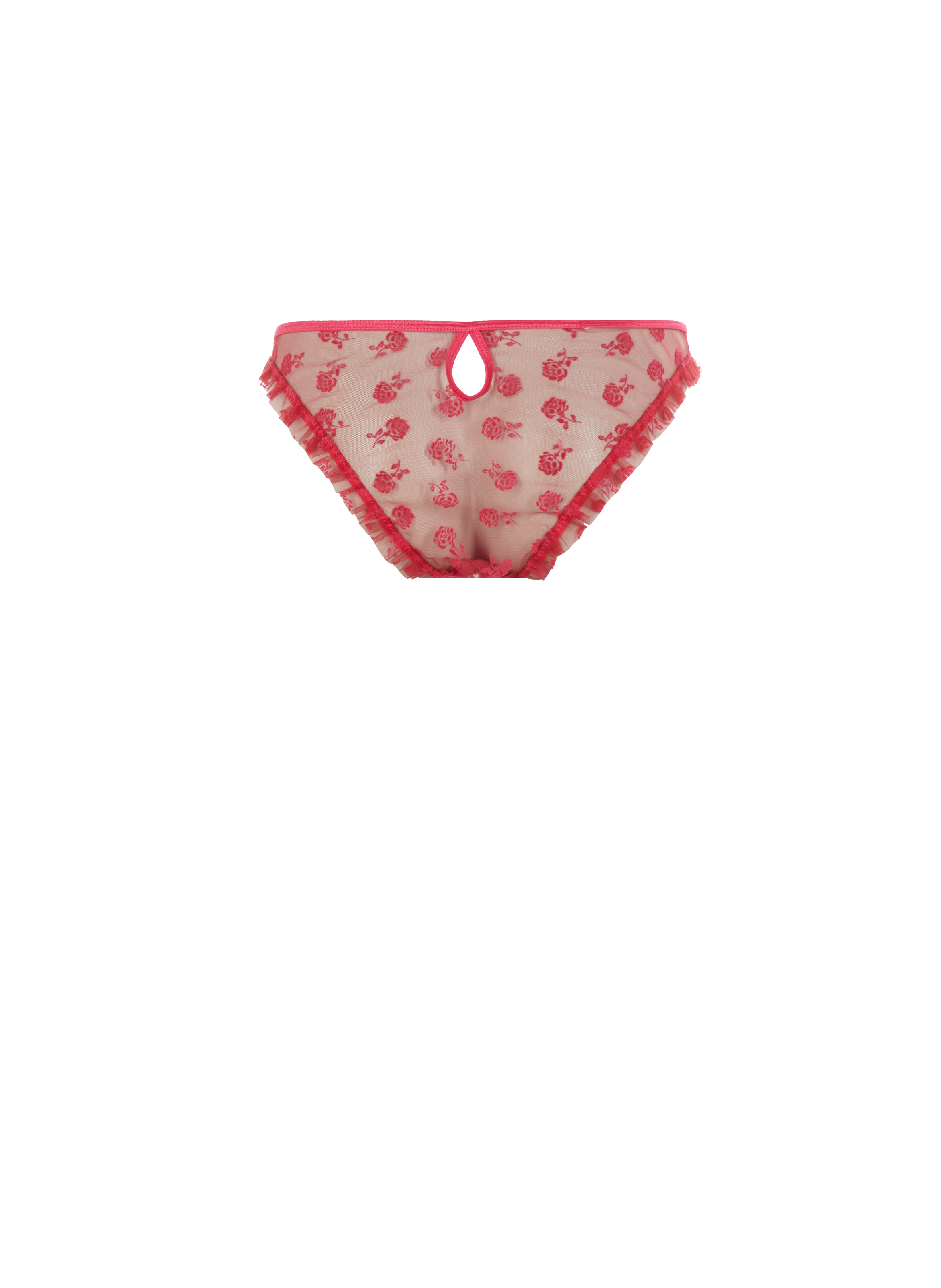 Culotte dentelle rose  LE PETIT TROU Rouge