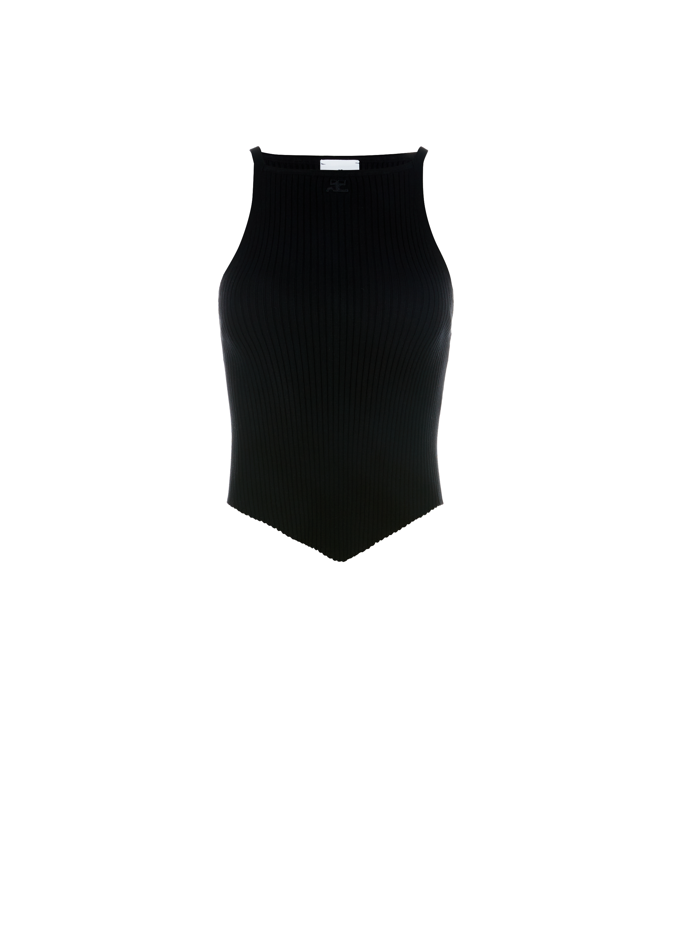 COURRÈGES Ribbed top Black