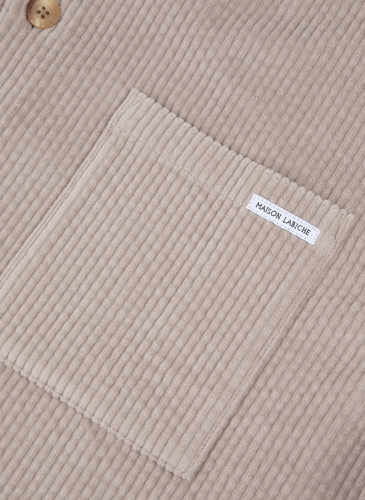 Surchemise Monge en velours côtelé de coton MAISON LABICHE Gris