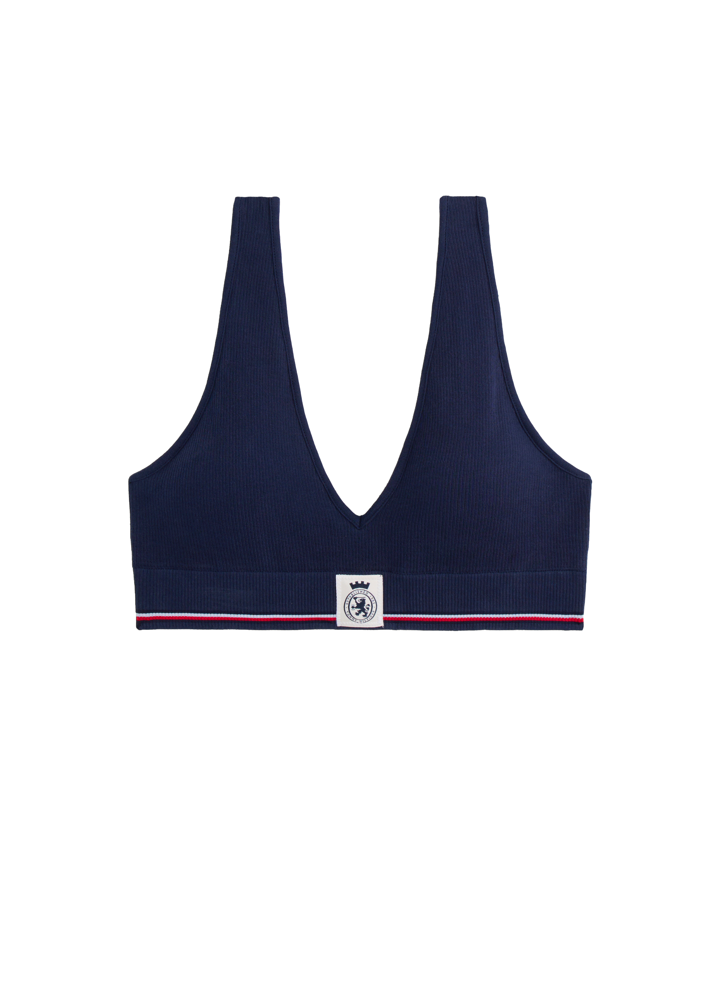 Bralette triangle côtelée TOMMY HILFIGER Bleu