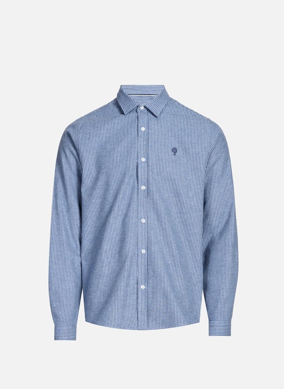 Chemise droite col classique en coton Bleu by FAGUO FAGUO Chemise droite col classique en coton Bleu