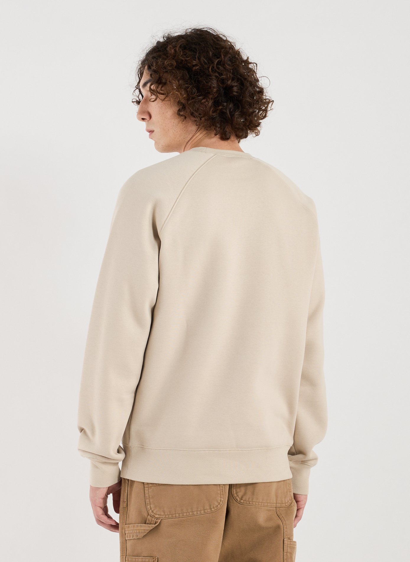 Oversized cotton screen-printed sweatshirt CARHARTT WIP Beige