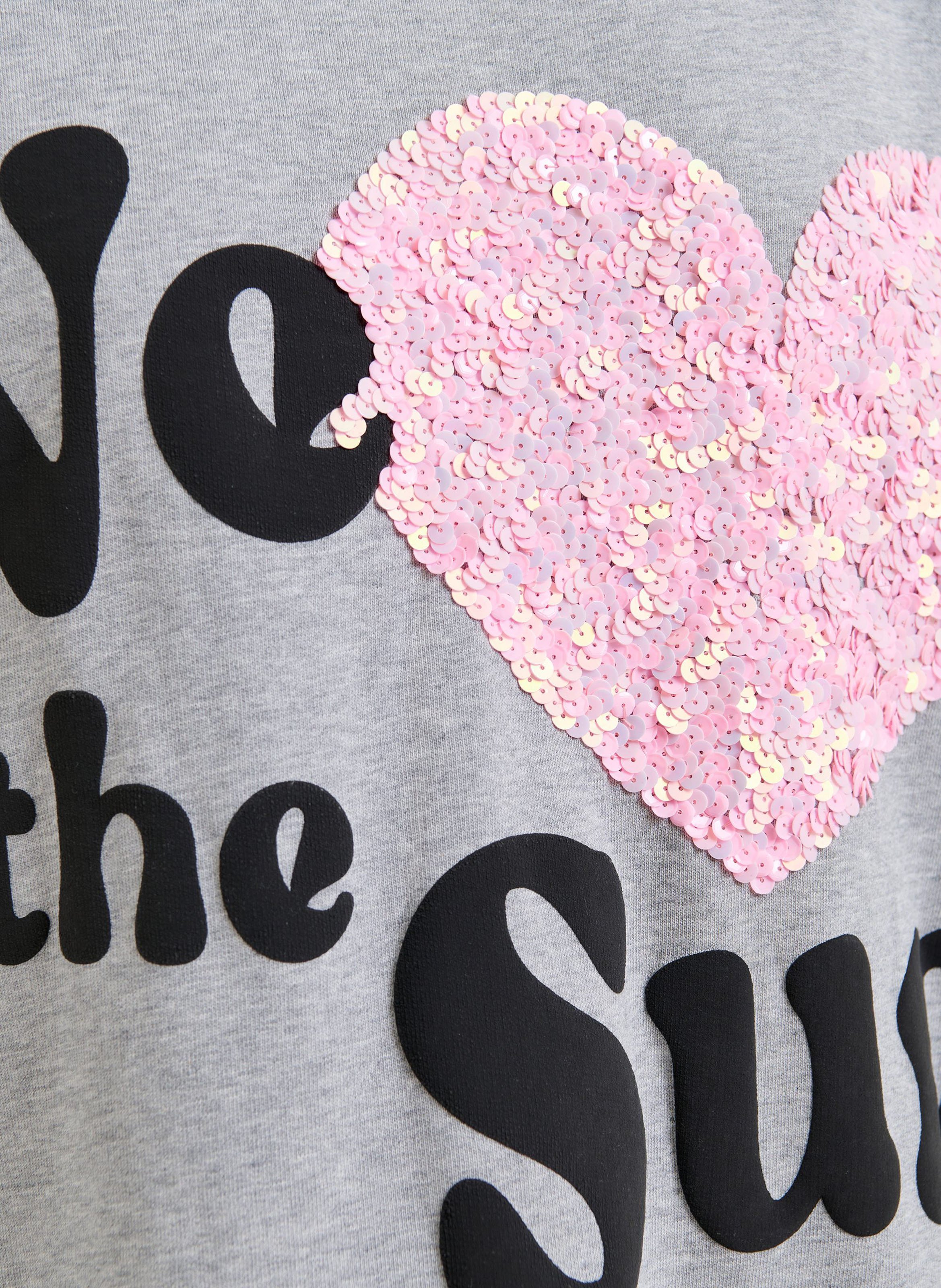 Sweat ample imprimé à broderies paillettes ihexperience ESSENTIEL ANTWERP Noir