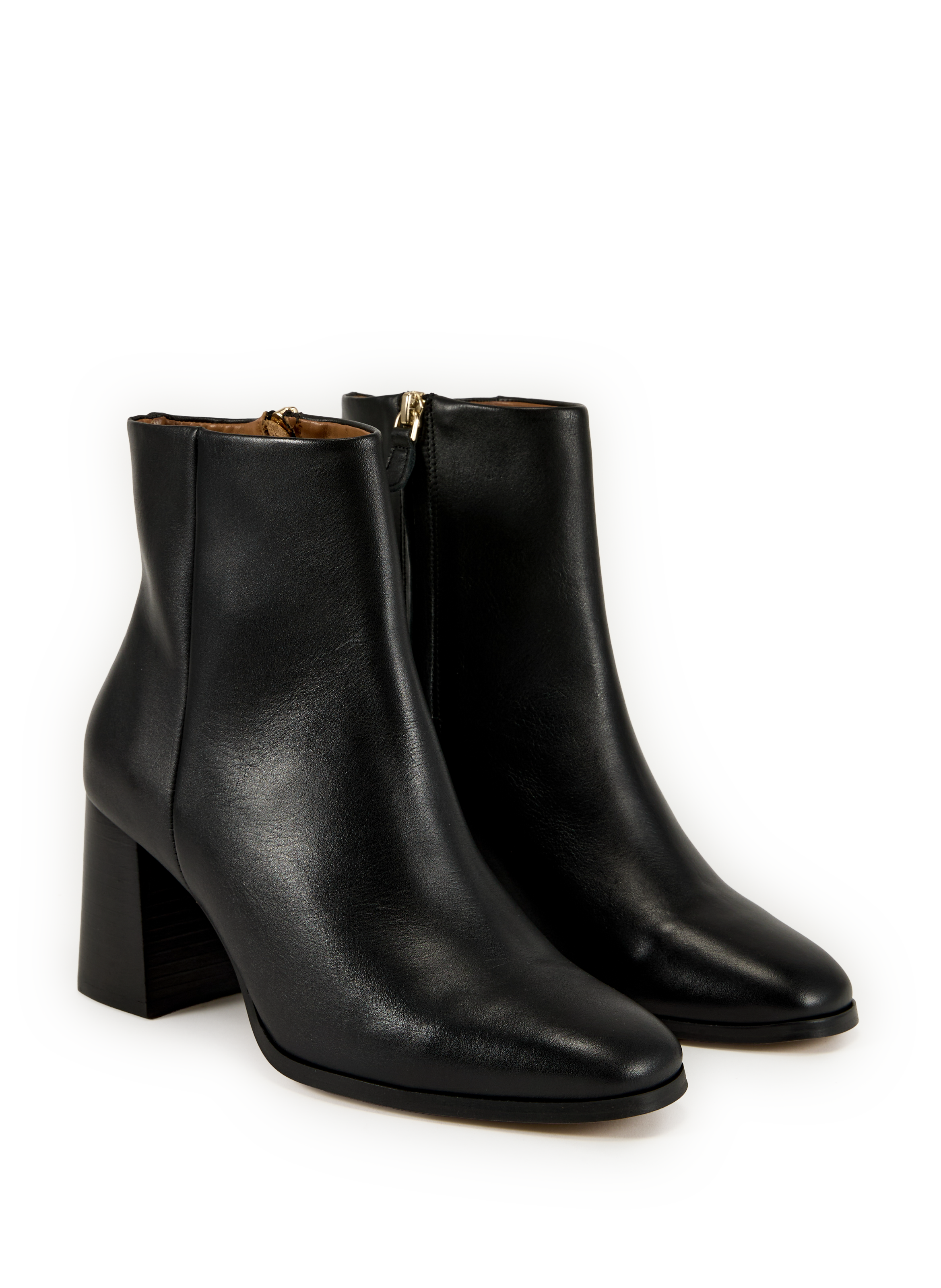 Bottines à talon en cuir MAISON TOUFET Noir