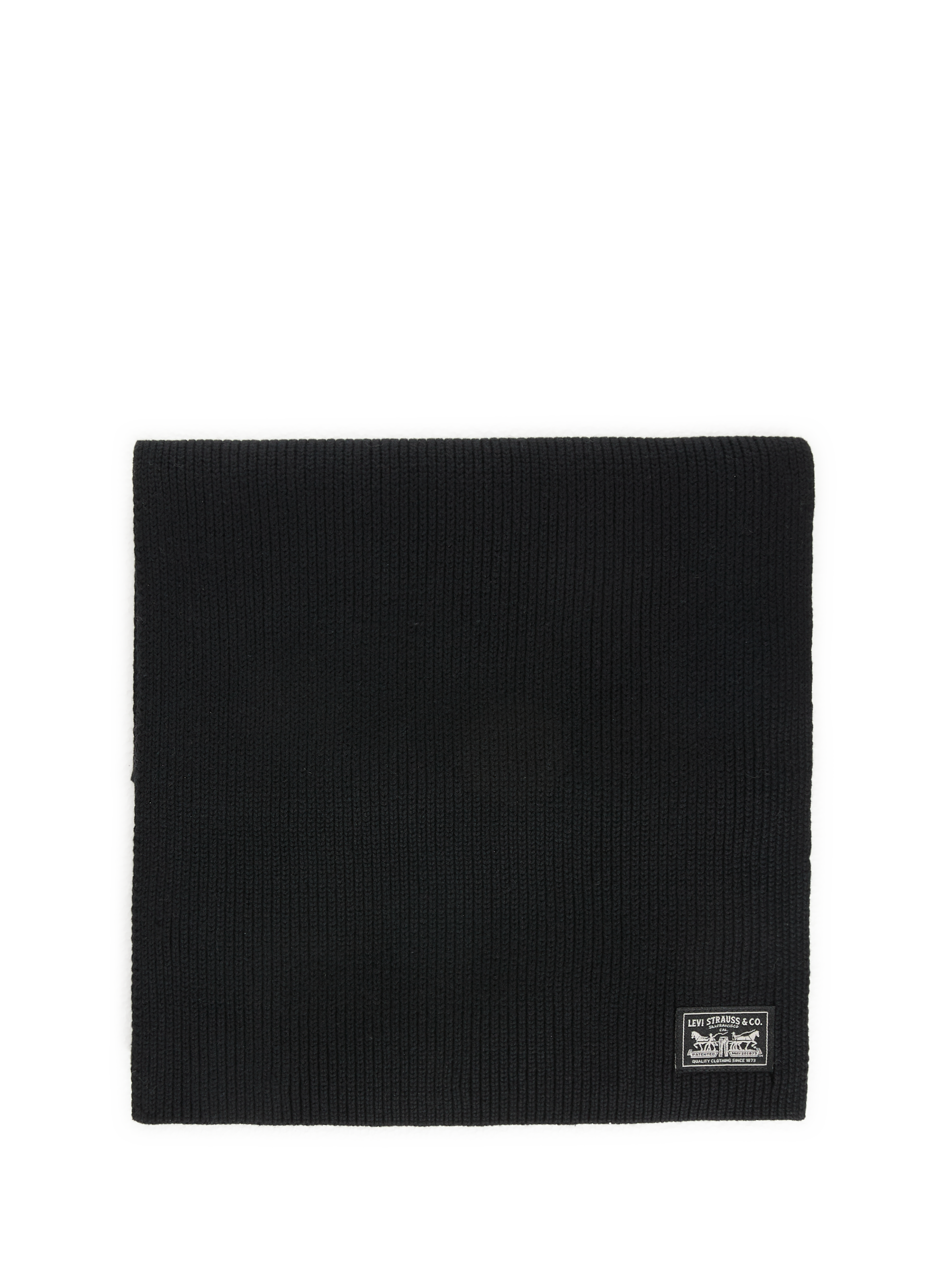 LEVIS ACCESSOIRES Echarpe unie en coton Noir