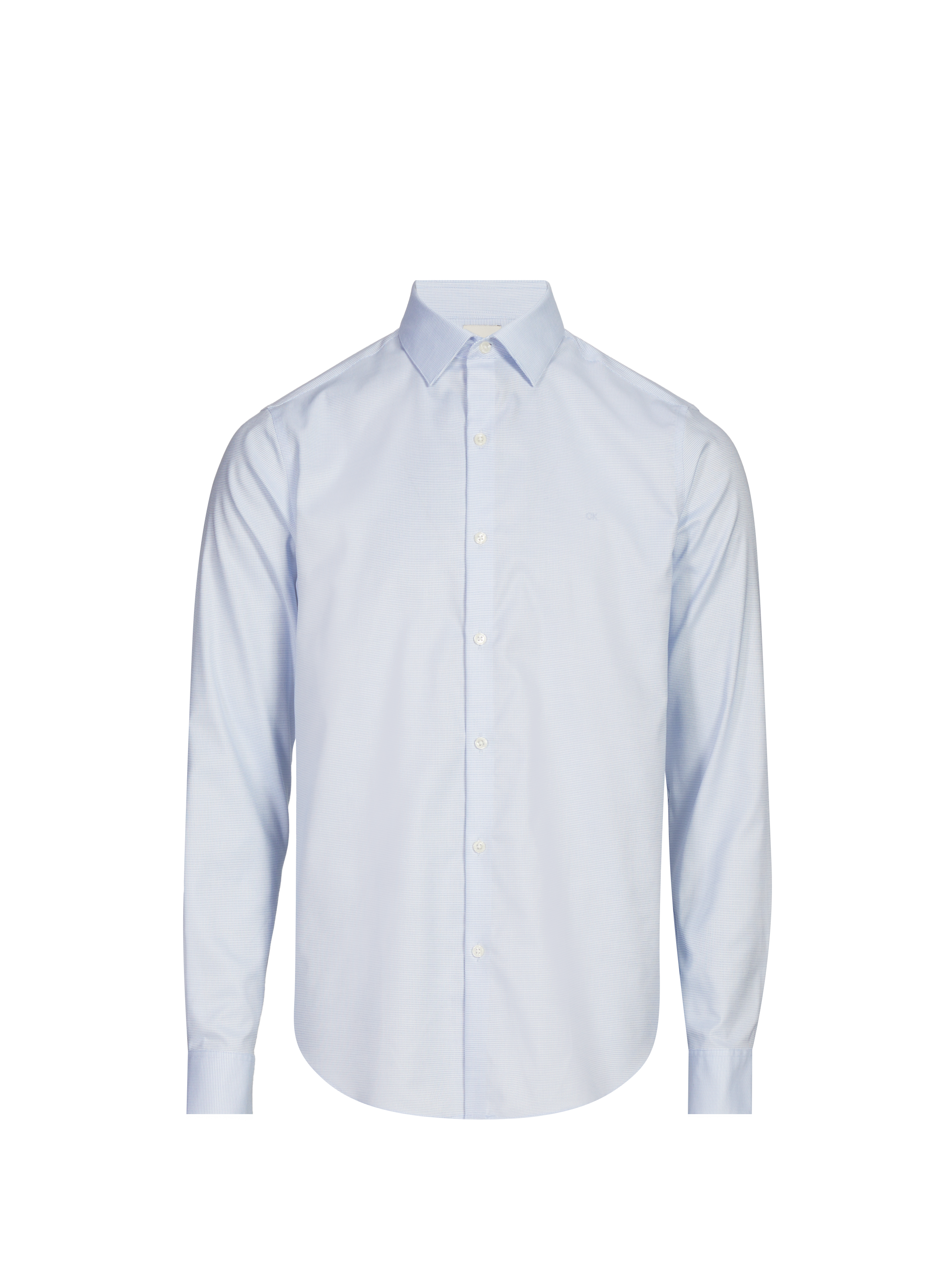 CALVIN KLEIN Slim cotton-blend shirt Blue