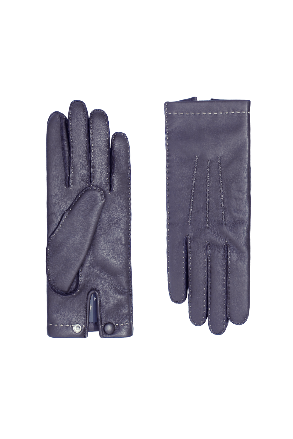 Gants aude femme cuir doublés cachemire AGNELLE Bleu