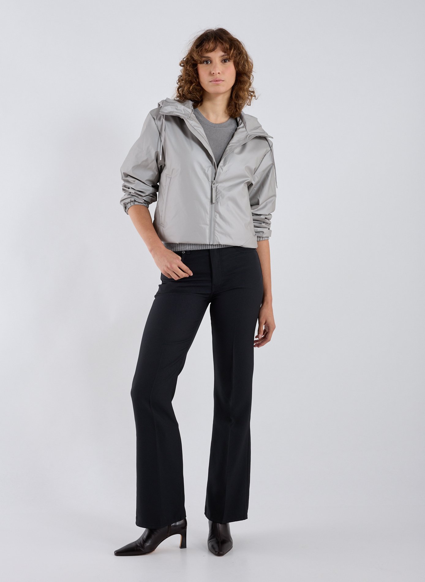 Veste matelassée à capuche RAINS Gris